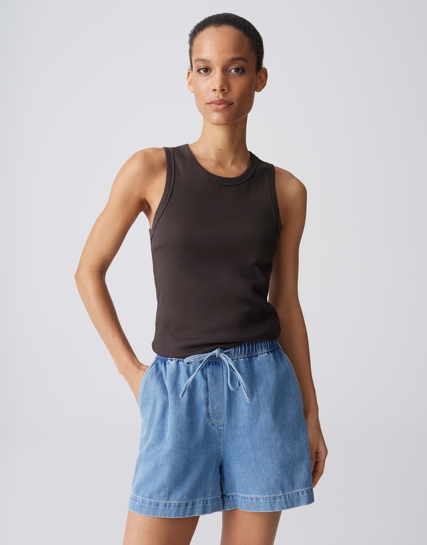 OPUS Slim Geripptes Tanktop Ilesso