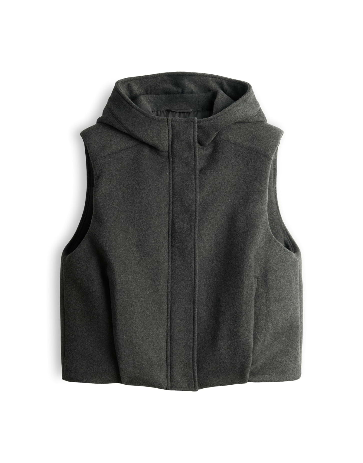 Woll Double Weste mit Kapuze Regular Fit Walanka