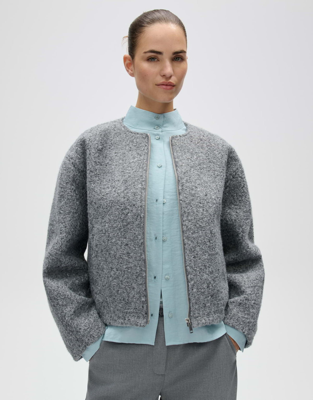 Kurzjacke in Bouclé Optik Regular Fit Hurlisa