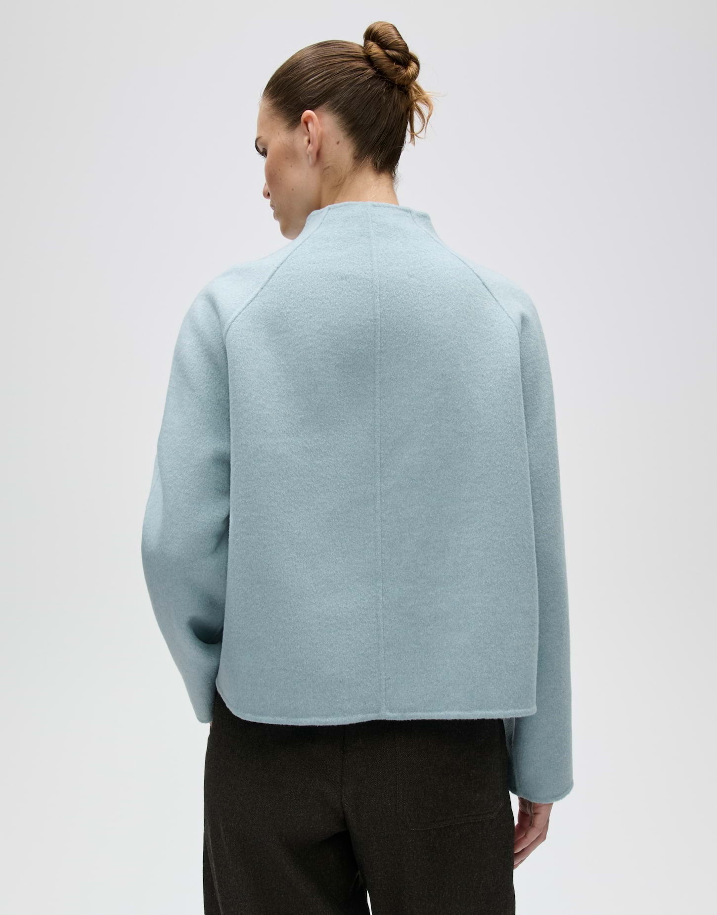 Doubleface Jacke im Woll Mix Regular Fit Helisu