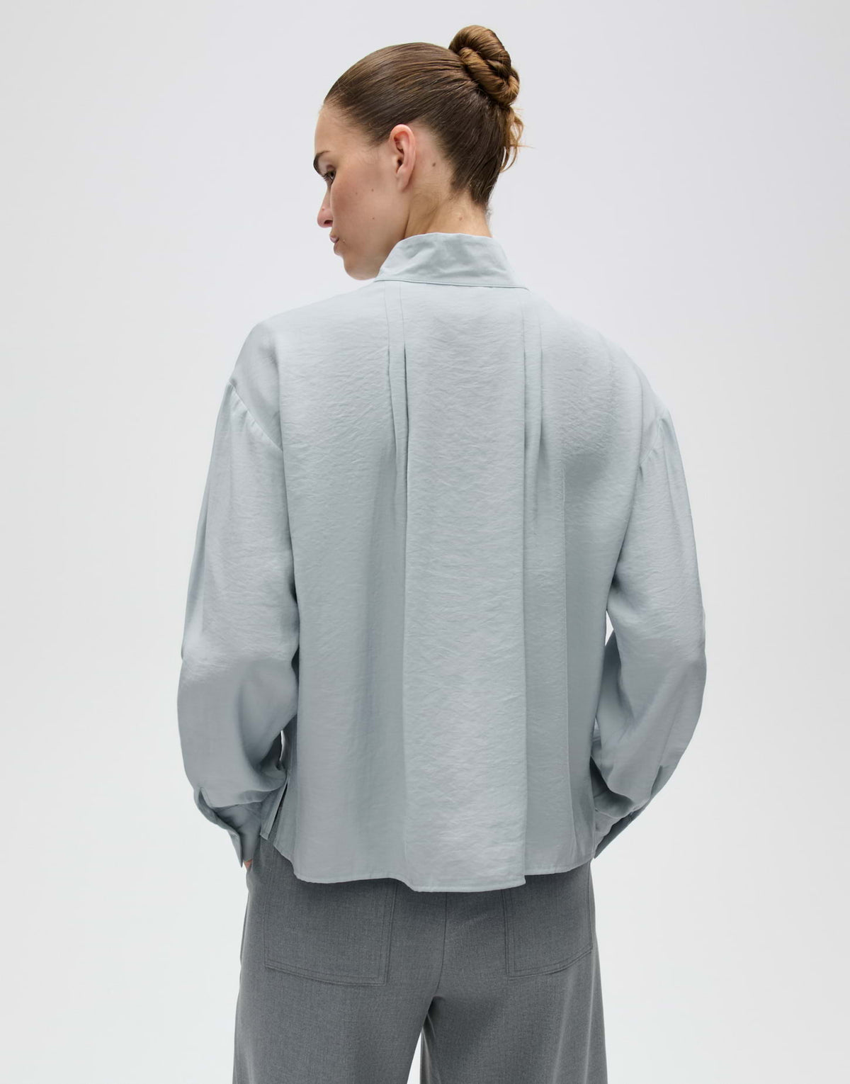 Satinbluse mit Faltendetail am Rücken Loose Fit Fasofta
