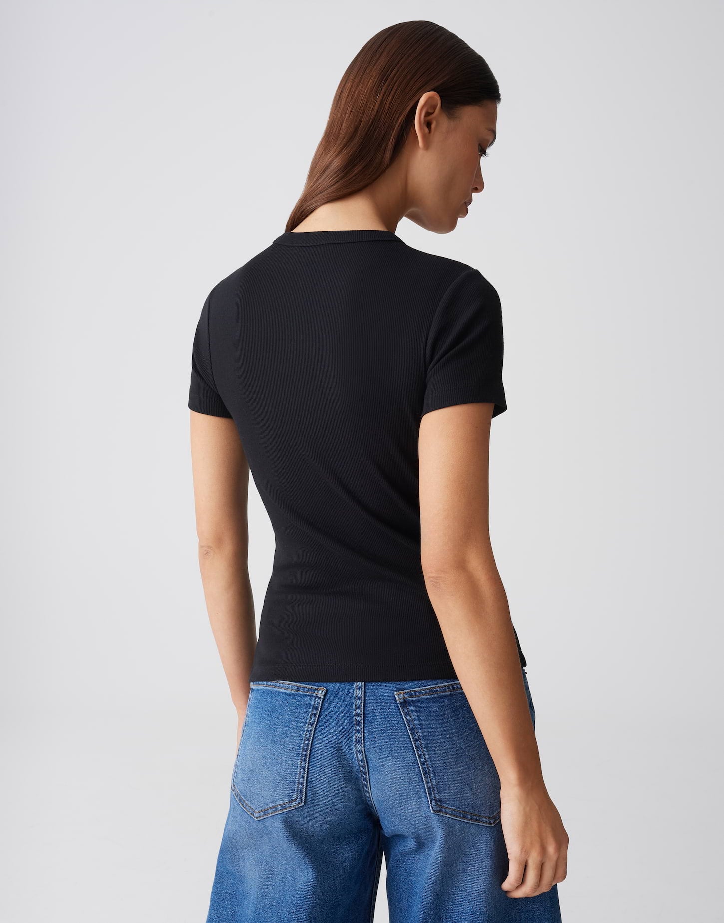 OPUS Slim Feines Rippshirt Samuna