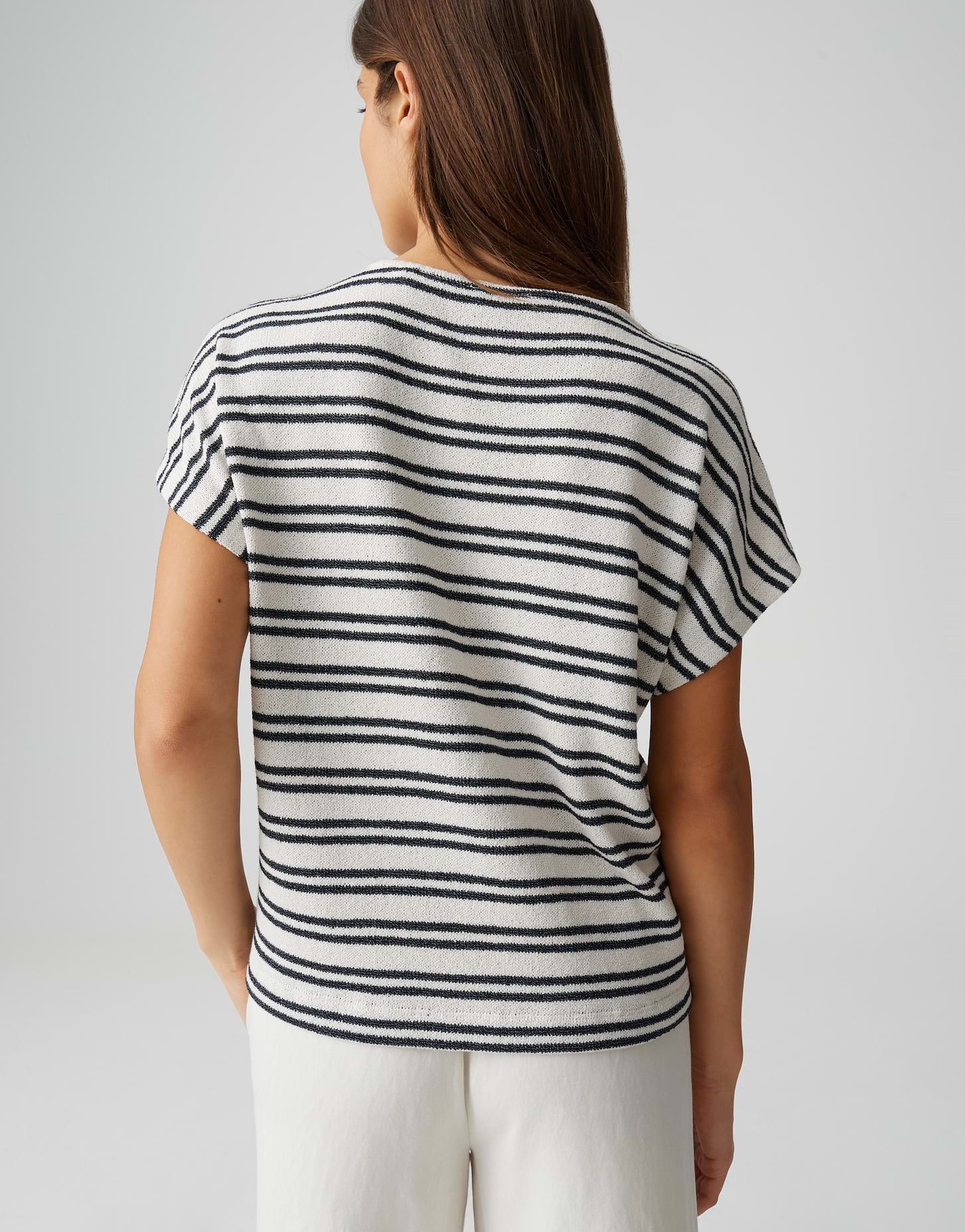 OPUS Gestreiftes Jerseyshirt in Strickoptik Regular Fit Sostal