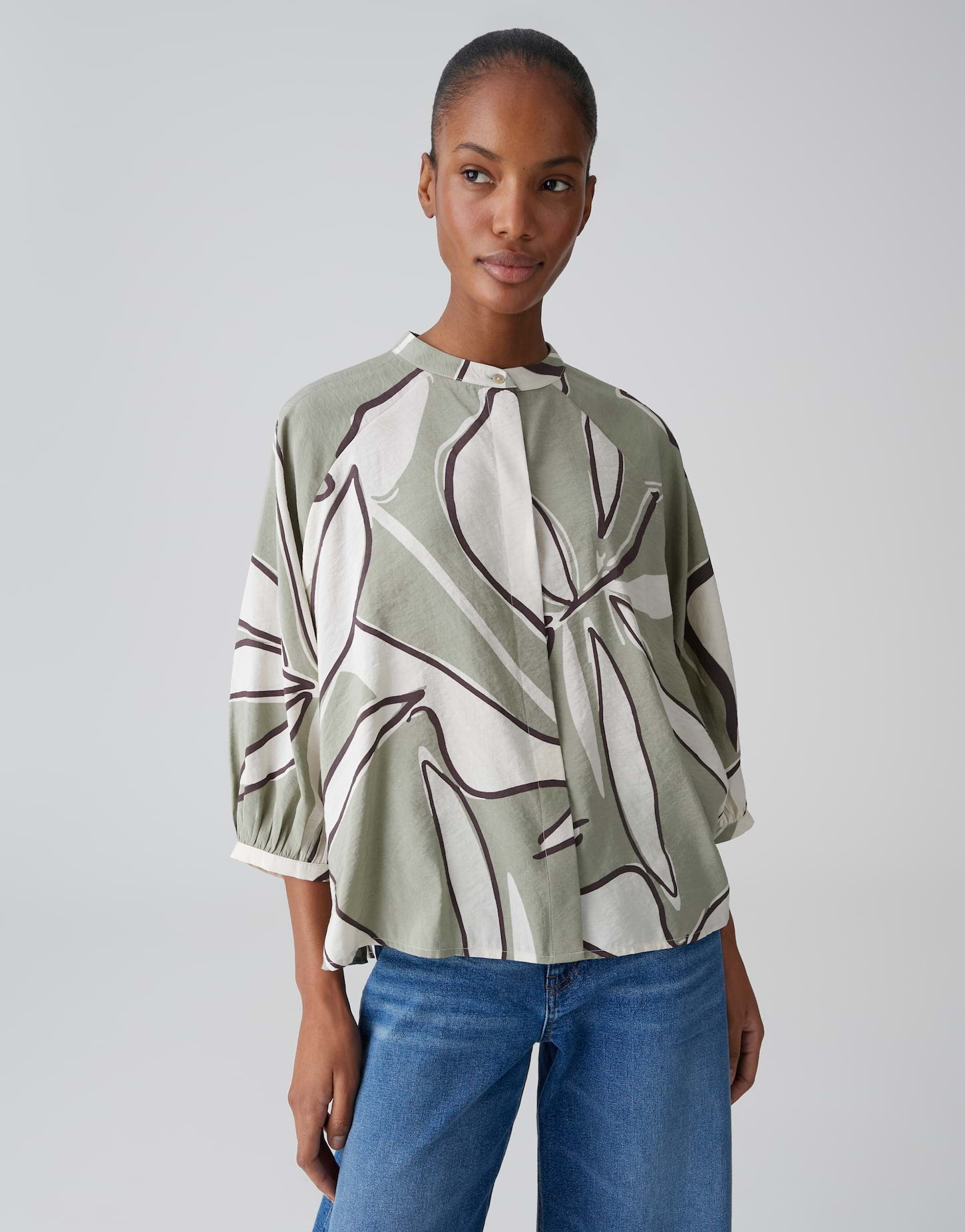 OPUS Feine Printbluse Loose Fit Faloom