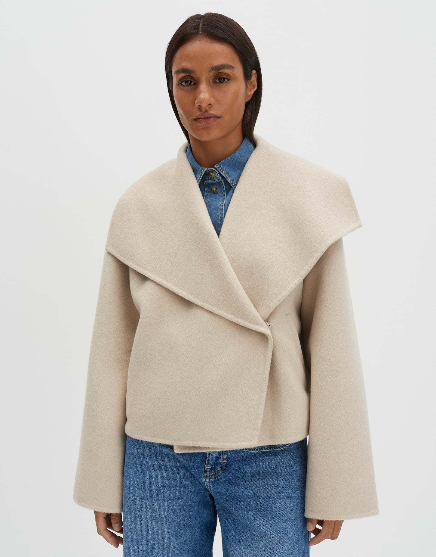 Someday Wolljacke mit breitem Schalkragen Naria