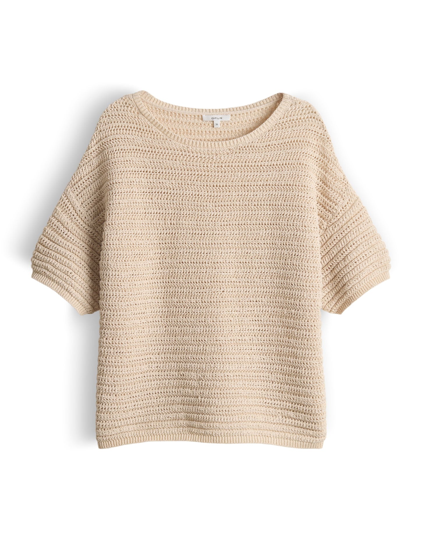 OPUS Strickpullover in Lochstruktur Loose Fit Pinse breath