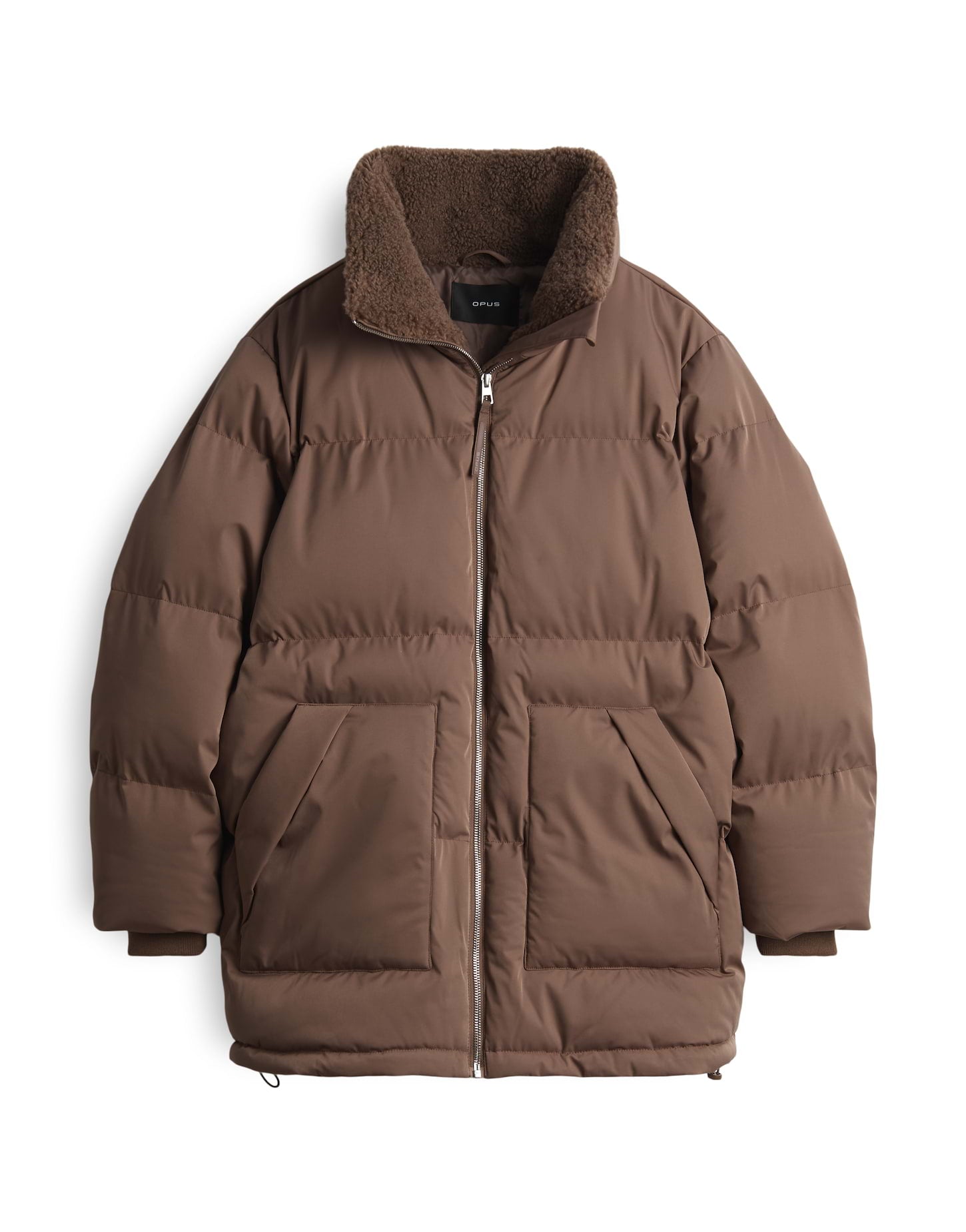 OPUS Loose Steppjacke mit Teddyfellkragen Hileen