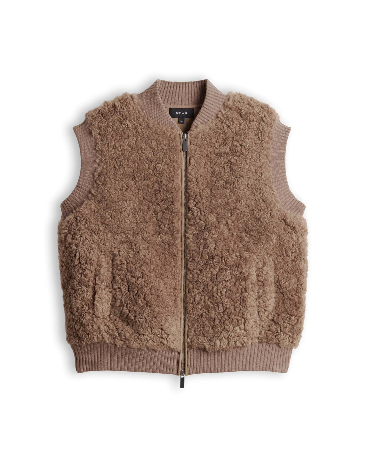 Weste aus Teddy Plüsch Regular Fit Gaste