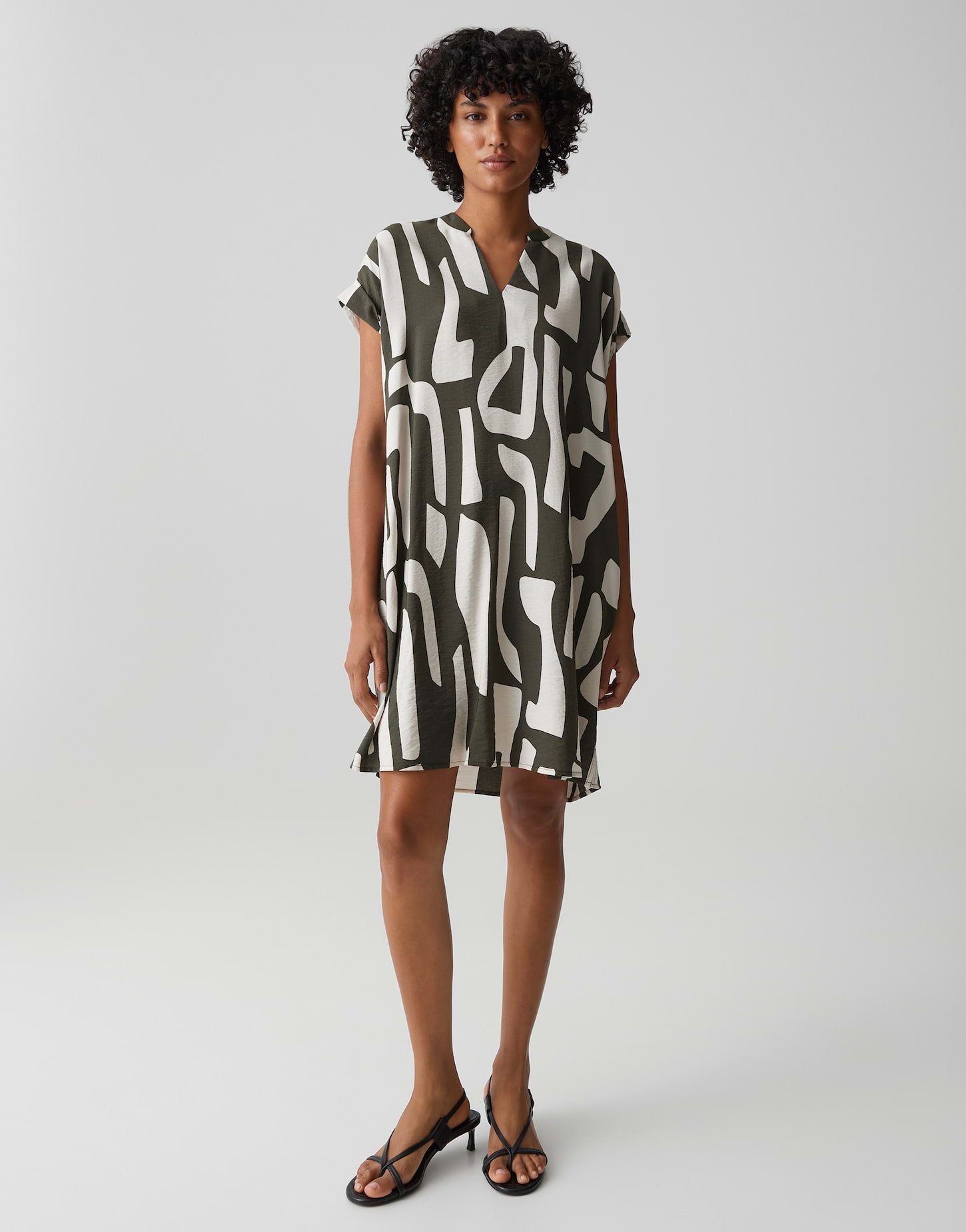 OPUS Bedrucktes Shirtkleid Wulana dune