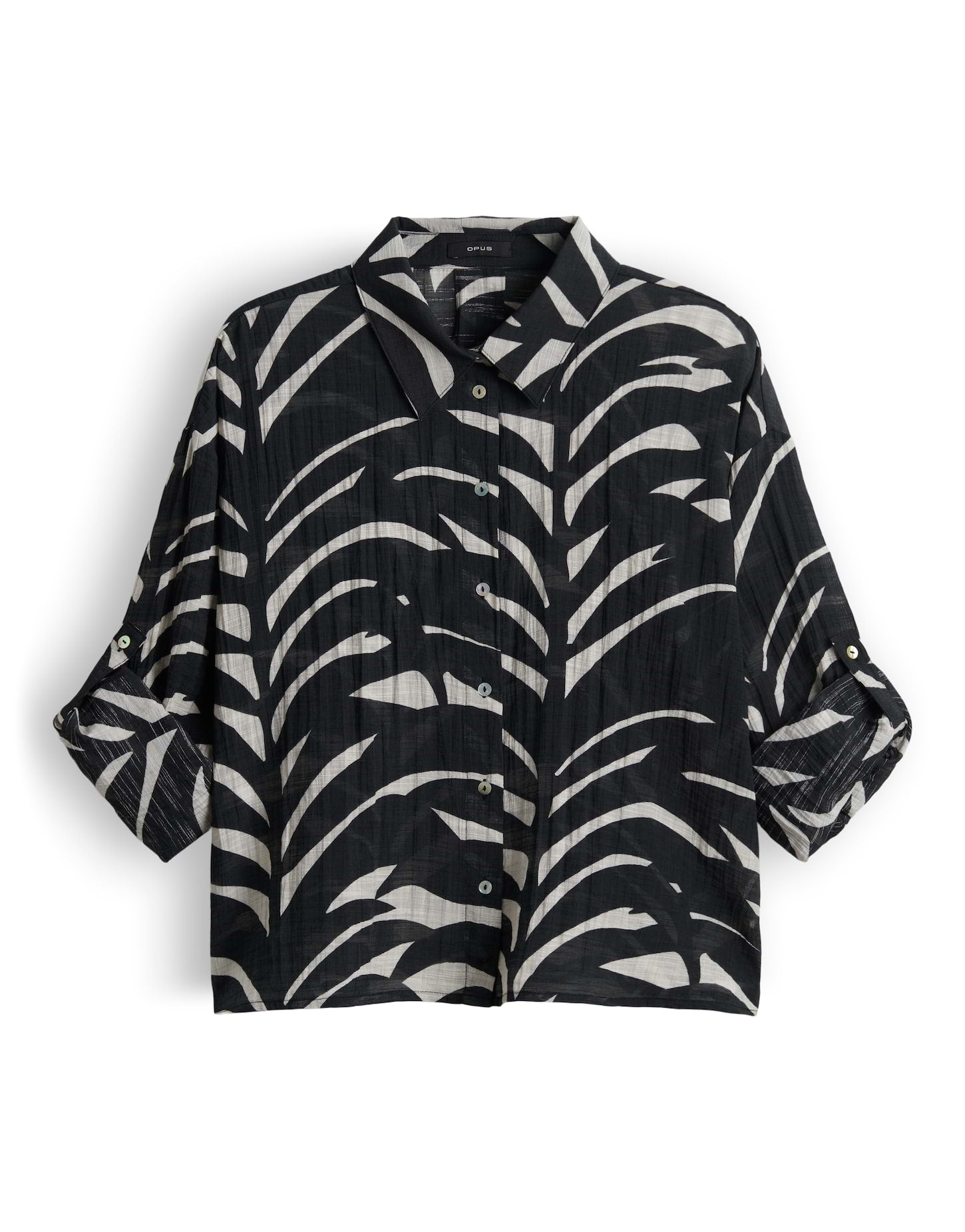 OPUS Printbluse Regular Fit Fadena leaves