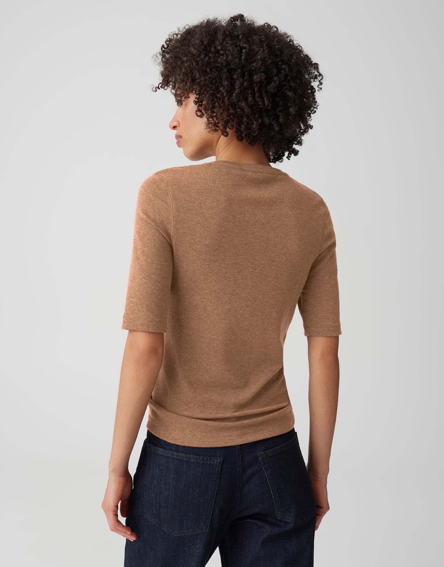 OPUS Jerseyshirt mit feiner Mélange Slim Fit Sorela