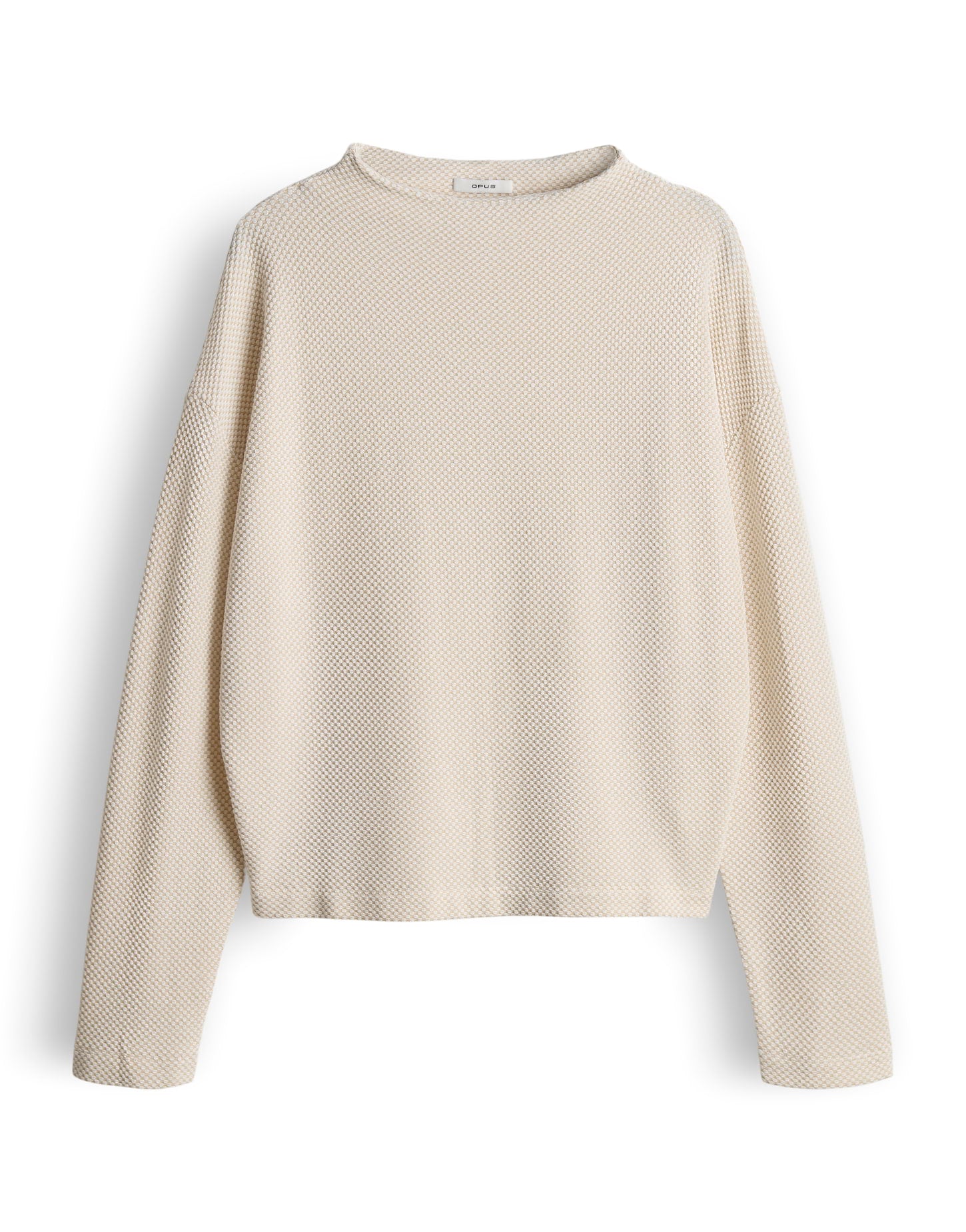 OPUS Longsleeve mit zweifarbiger Textur Regular Fit Serata