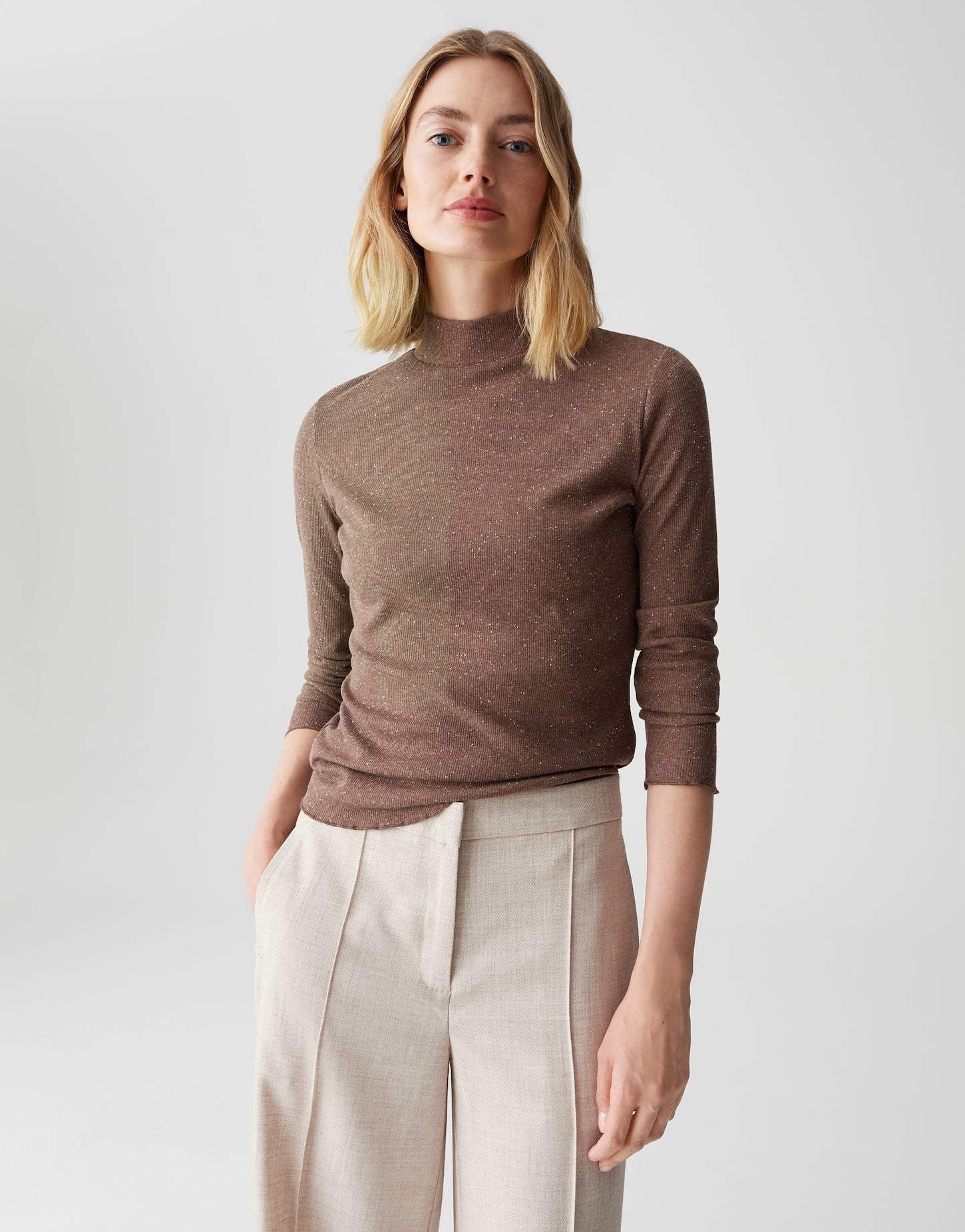 OPUS Slim Rippshirt Suhanna curly