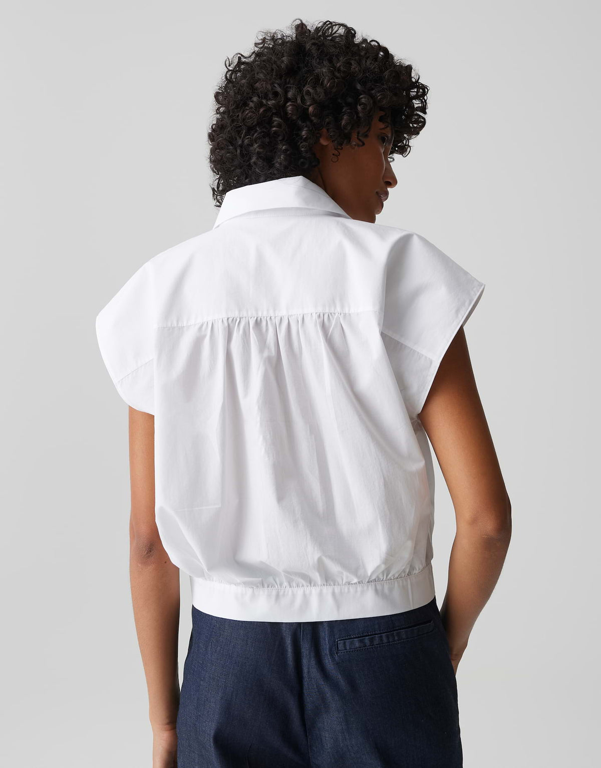 OPUS Kurzarmbluse Regular Fit Foreen