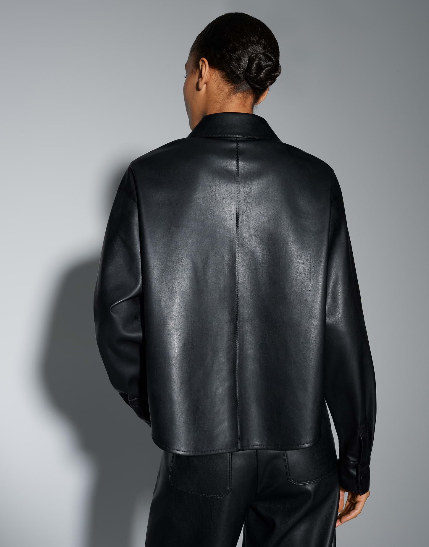 OPUS Regular Hemdbluse in Lederoptik Fedgy