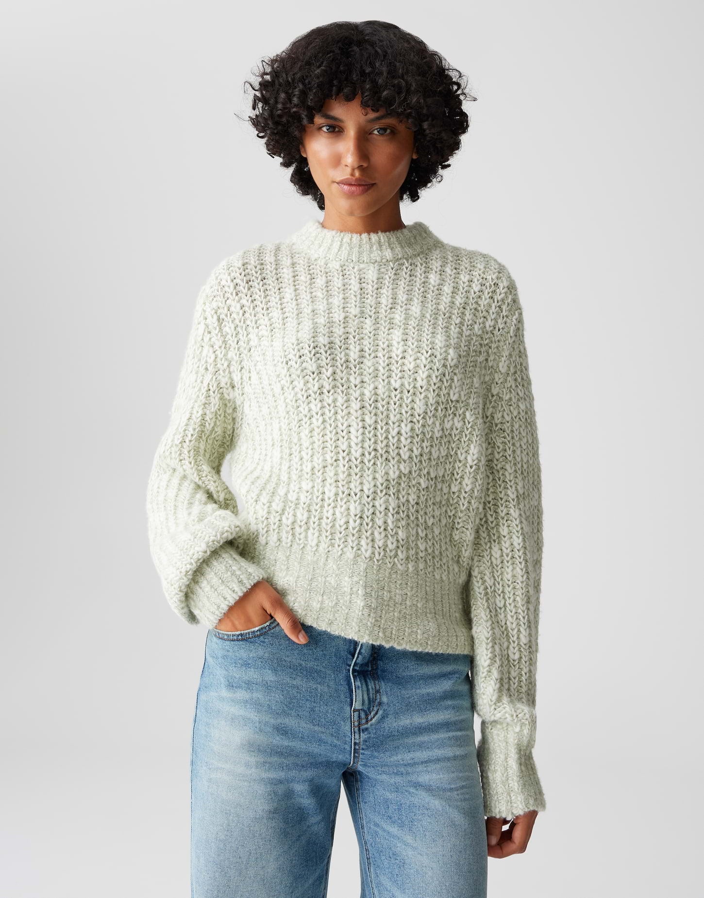 OPUS Regular Chunky Strickpullover aus Wollmix Palizia