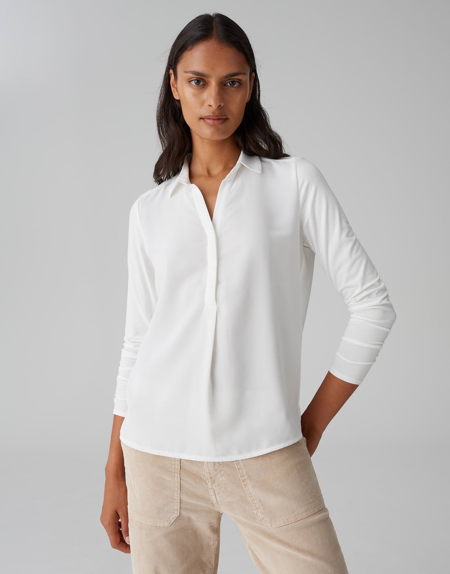 OPUS Regular Shirtbluse aus Material Mix Frera