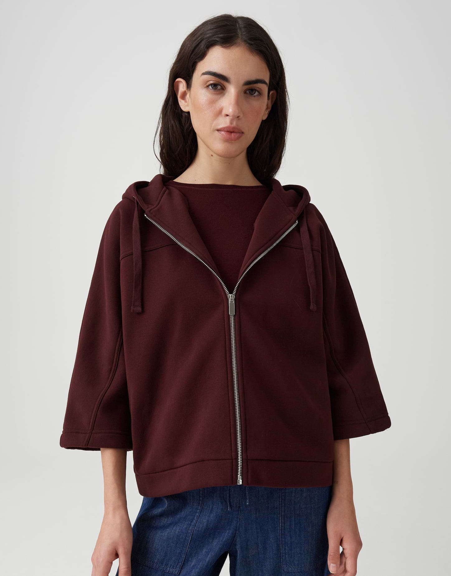 OPUS Kapuzenjacke Sweat Loose Fit Giela