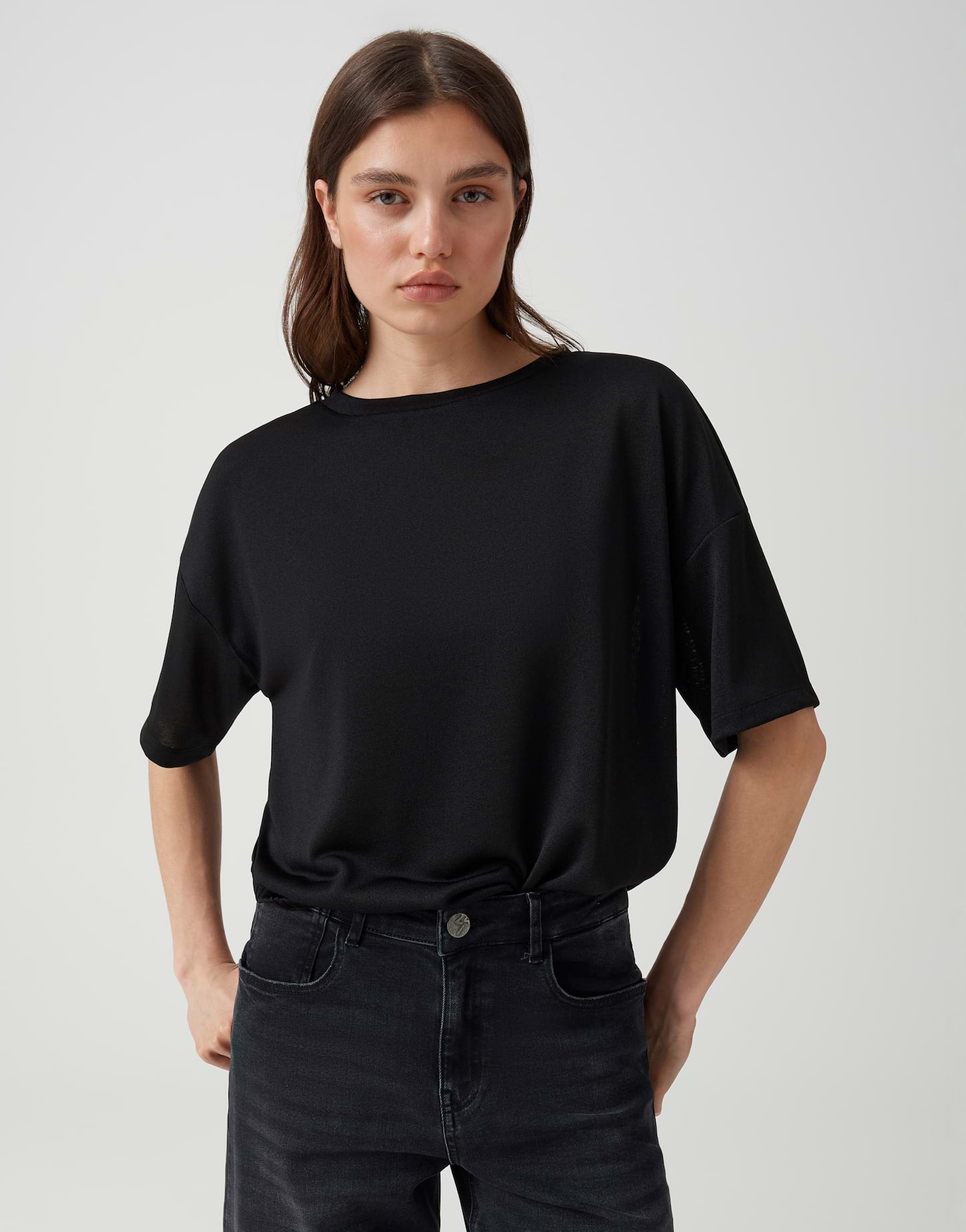 OPUS T-Shirt mit elastischem Ballonsaum Regular Fit Salien
