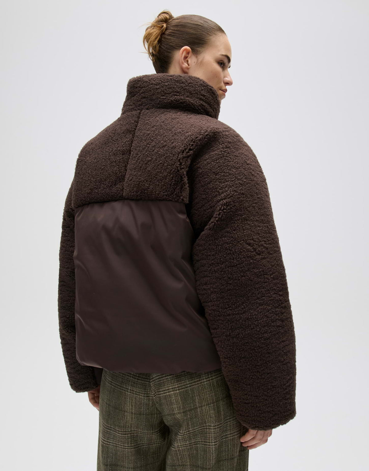 Puffer Jacke im Materialmix Loose Fit Hazy