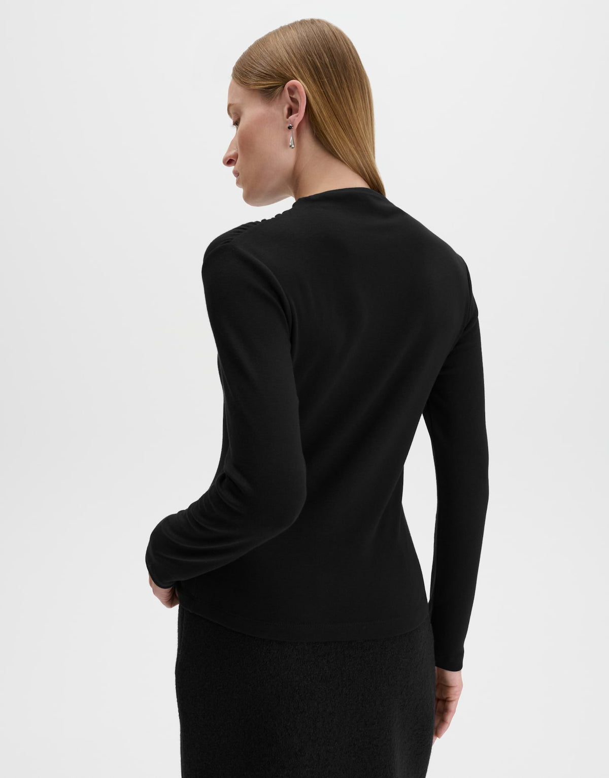 Longsleeve mit Faltendetail an der Schulter Slim Fit Klace