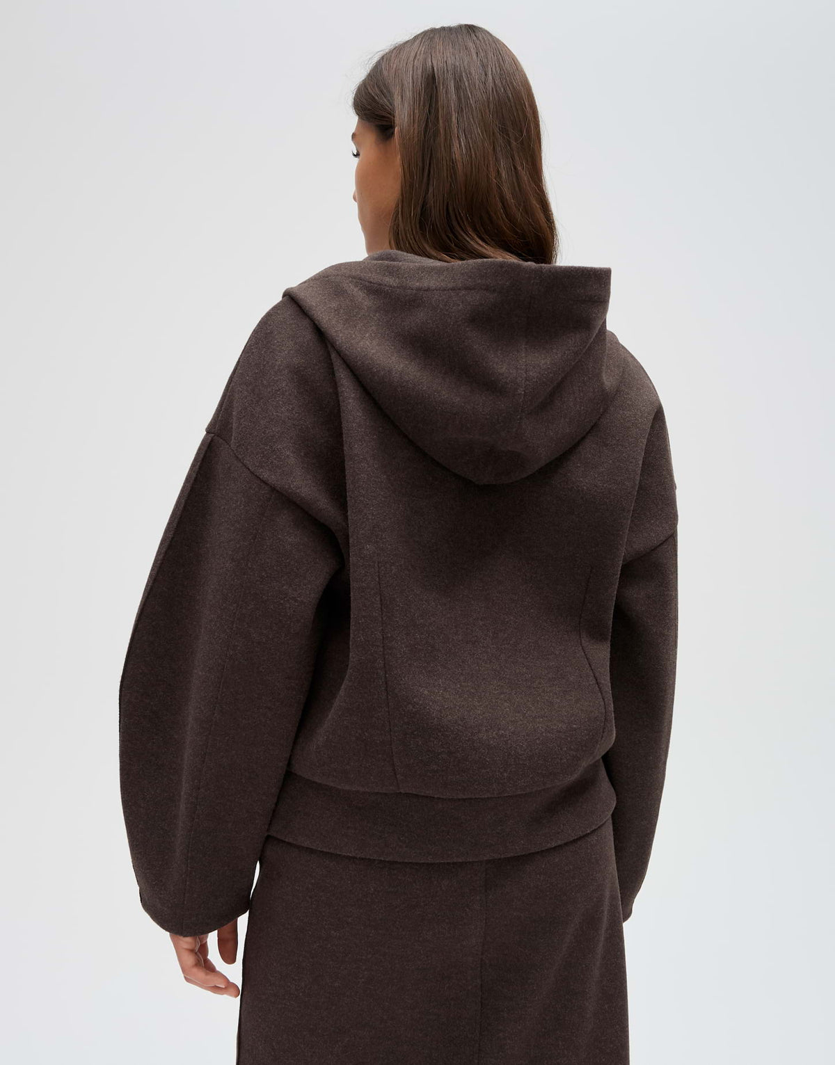Kapuzenjacke aus gebondetem Sweat Regular Fit Geisi