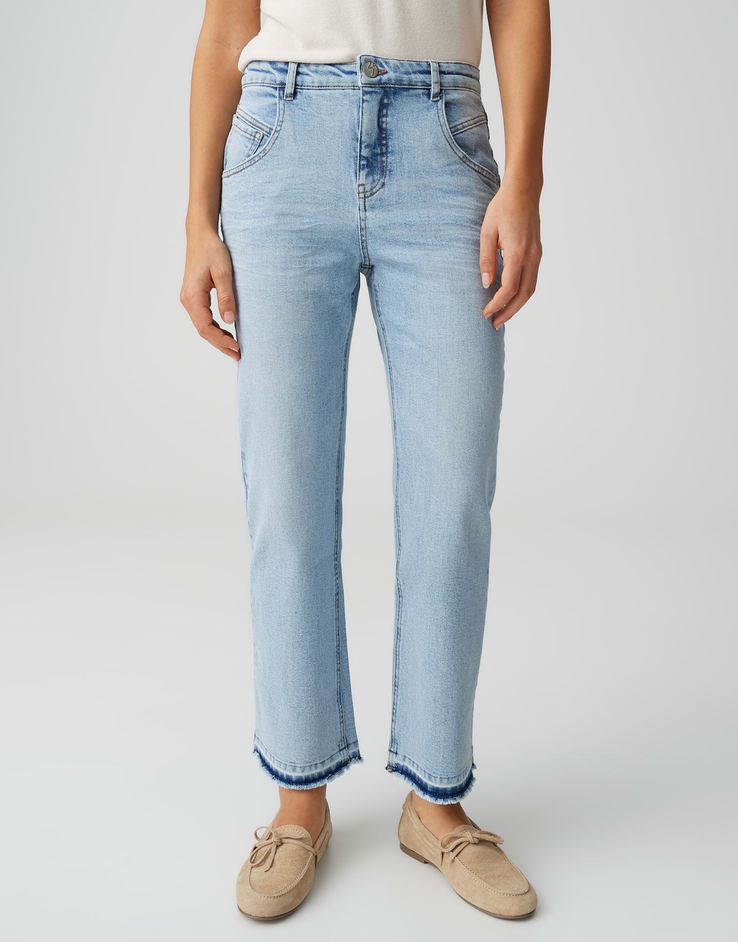 OPUS Boyfriend Jeans mit Stretchanteil Mid Rise Lani twist