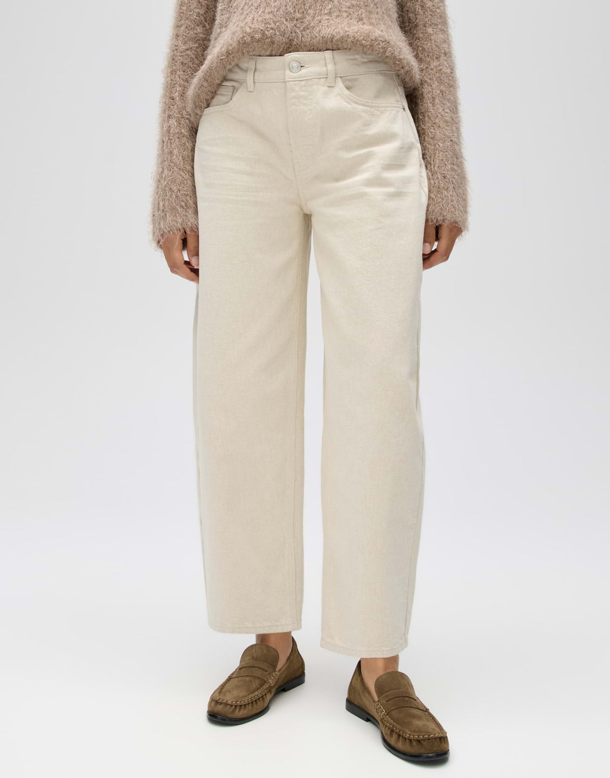 Barrel Jeans Mid Rise Lolah natural