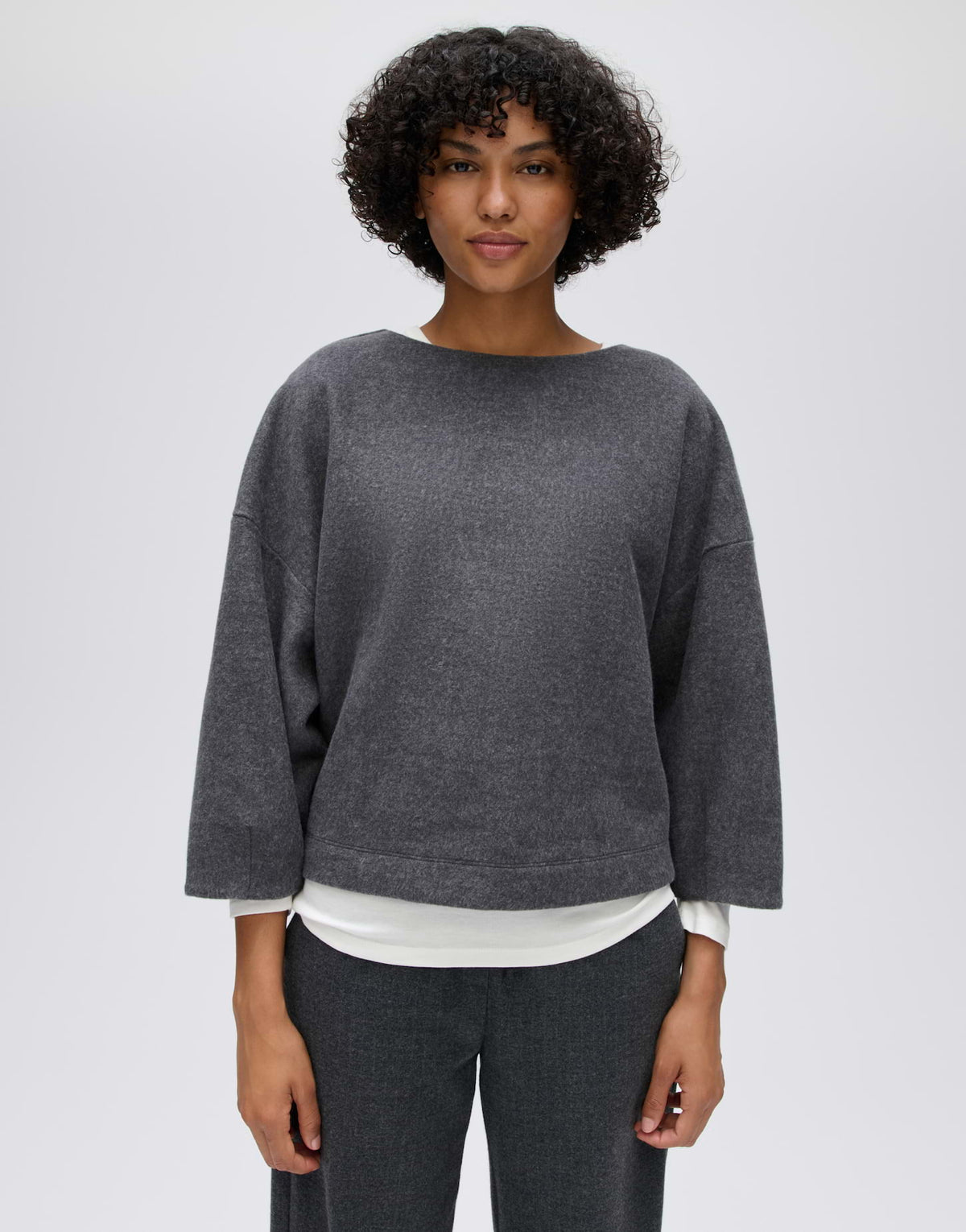 Sweatshirt mit weicher Textur Loose Fit Gussi