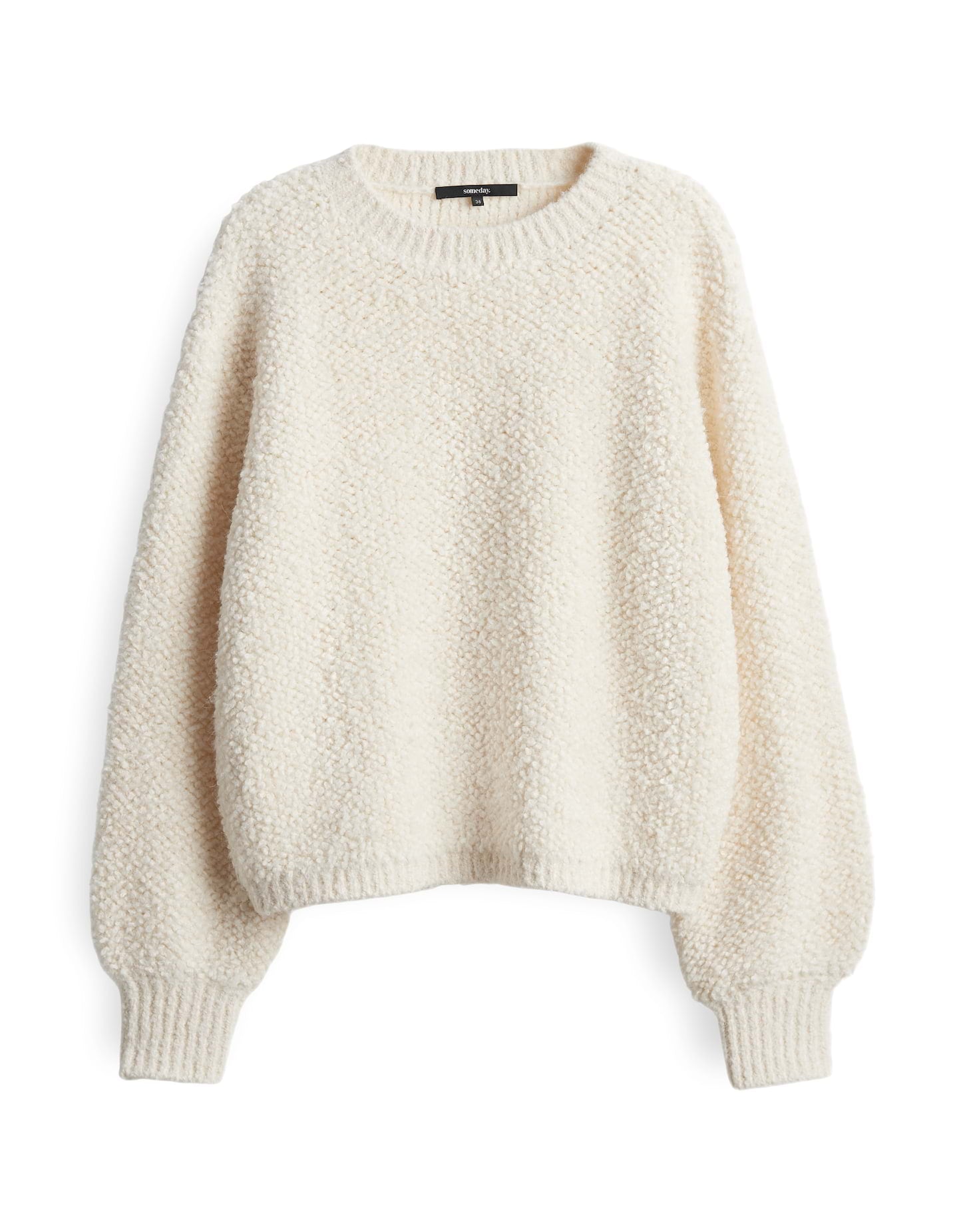 Someday Loose Strickpullover mit Bouclégarn Telena
