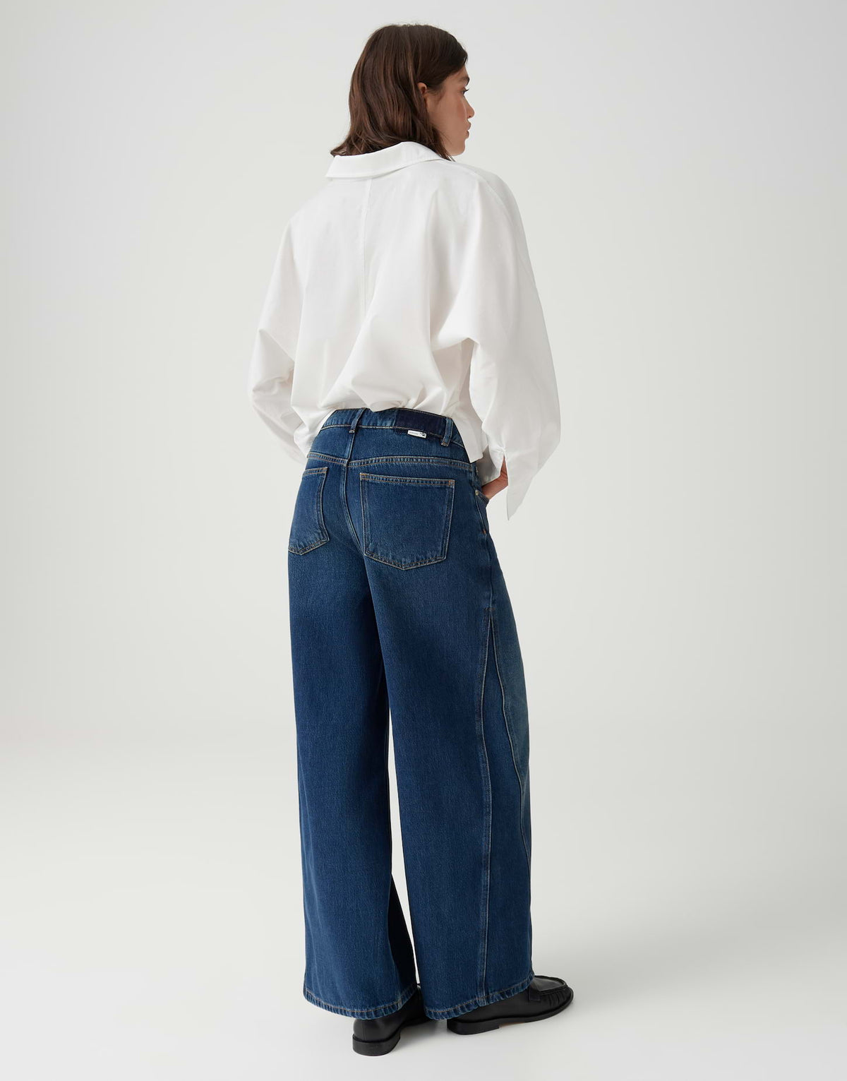 OPUS Wide Leg Jeans Low Rise Meddy loosy