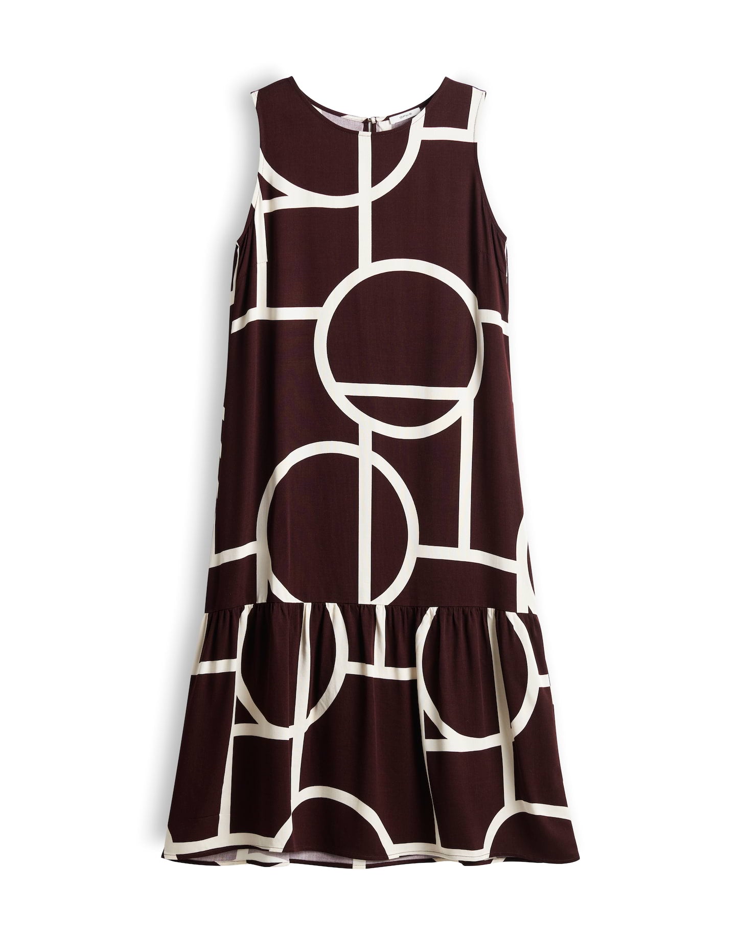 OPUS Bedrucktes Midikleid mit Volant Wicy atelier
