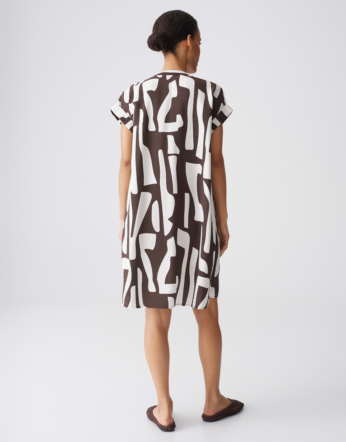 OPUS Bedrucktes Shirtkleid Wulana dune