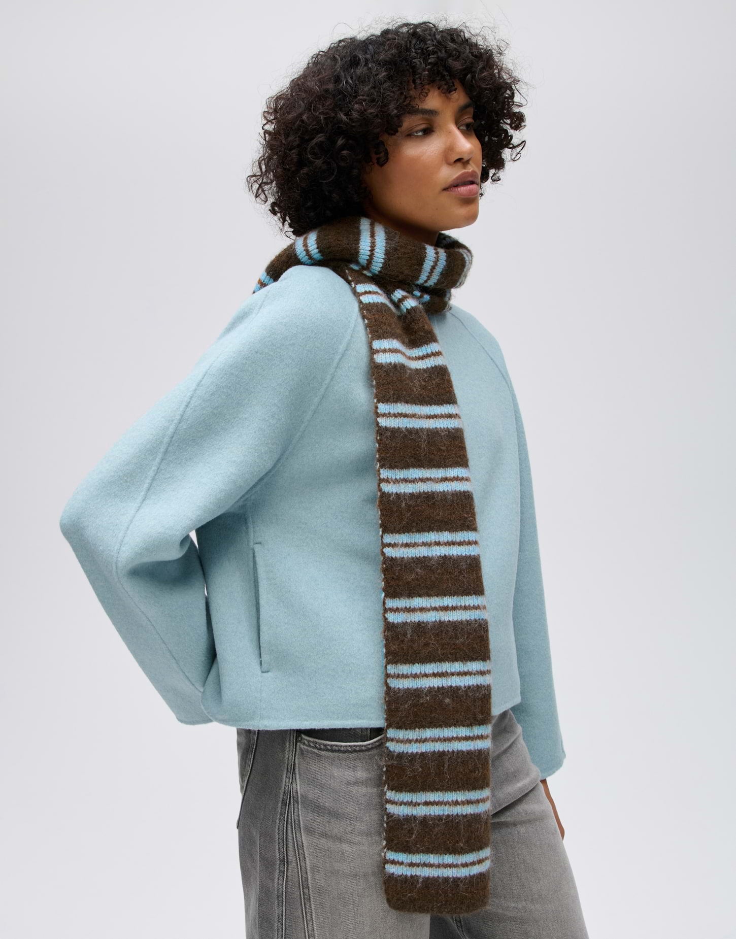 Strickschal mit Streifen Atartan scarf