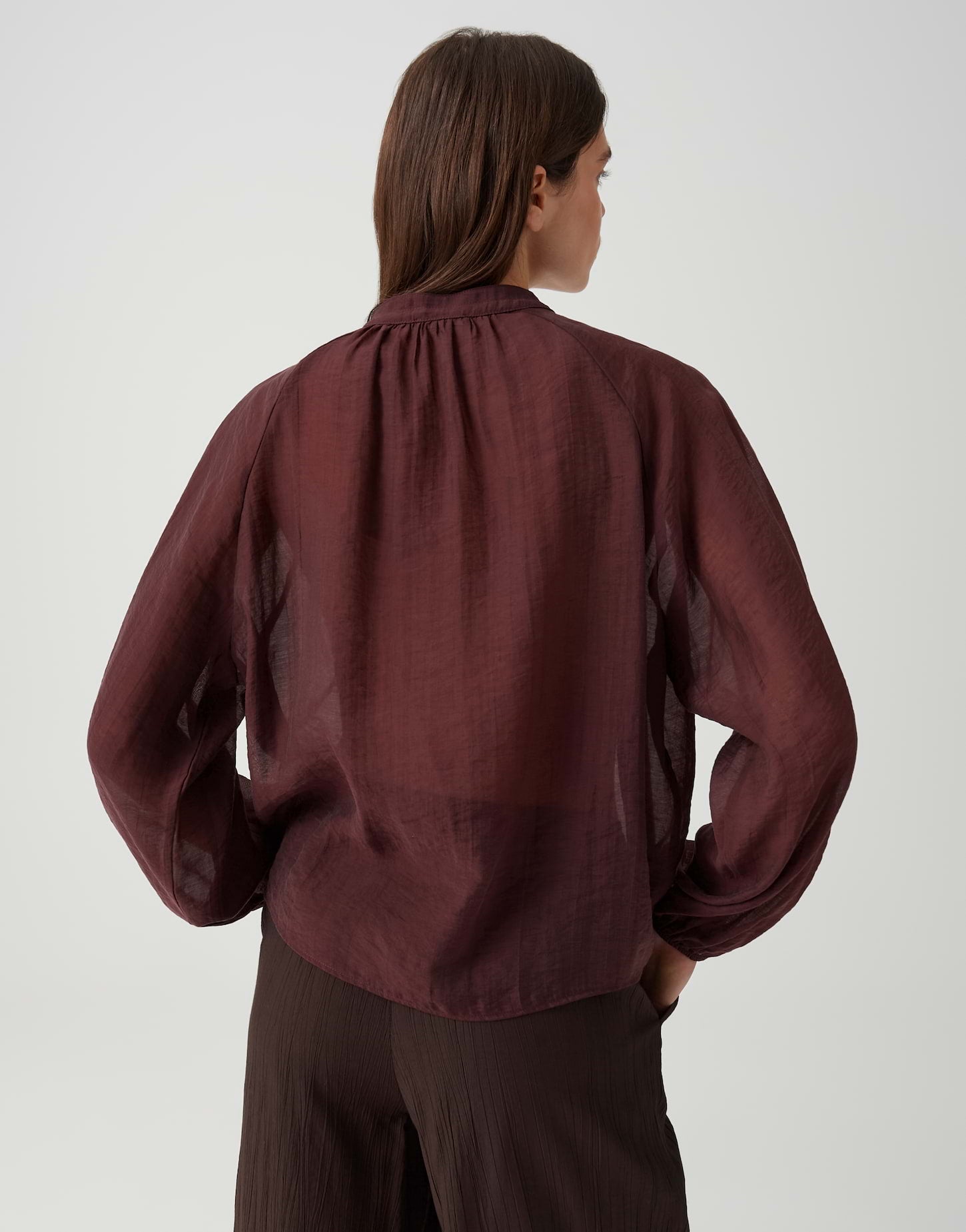 OPUS Oversized Tunikabluse mit zartem Crash Effekt Fabrielle