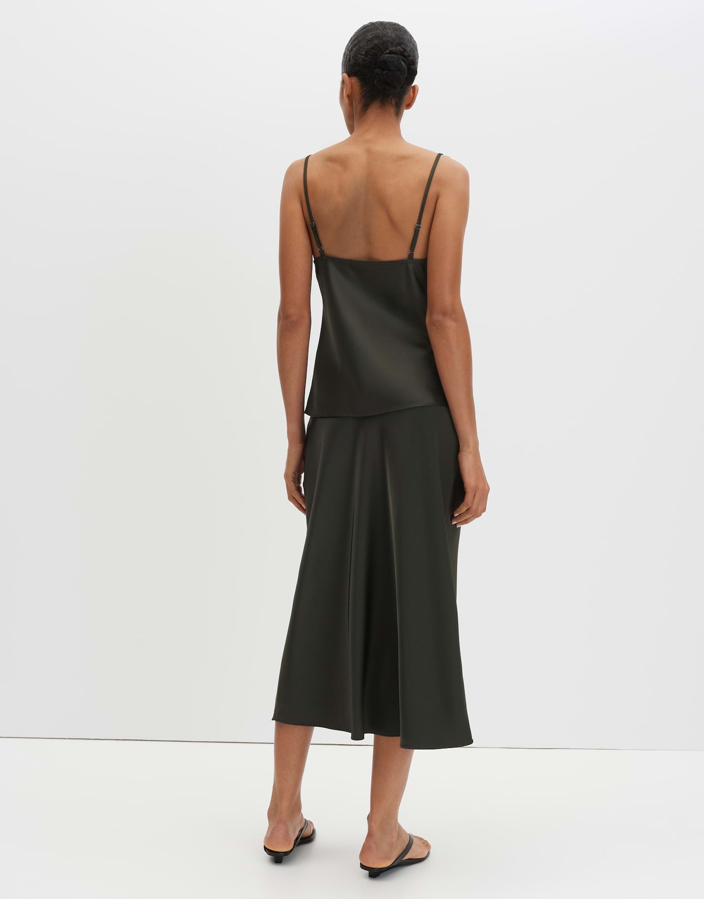 someday Fliessender Satinrock in Midilänge Odini sleek