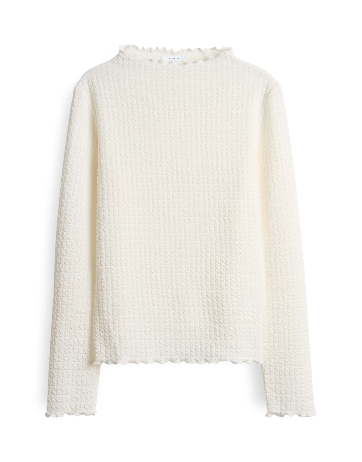 OPUS Slim strukturiertes Longsleeve mit Kurbelkanten Sirken