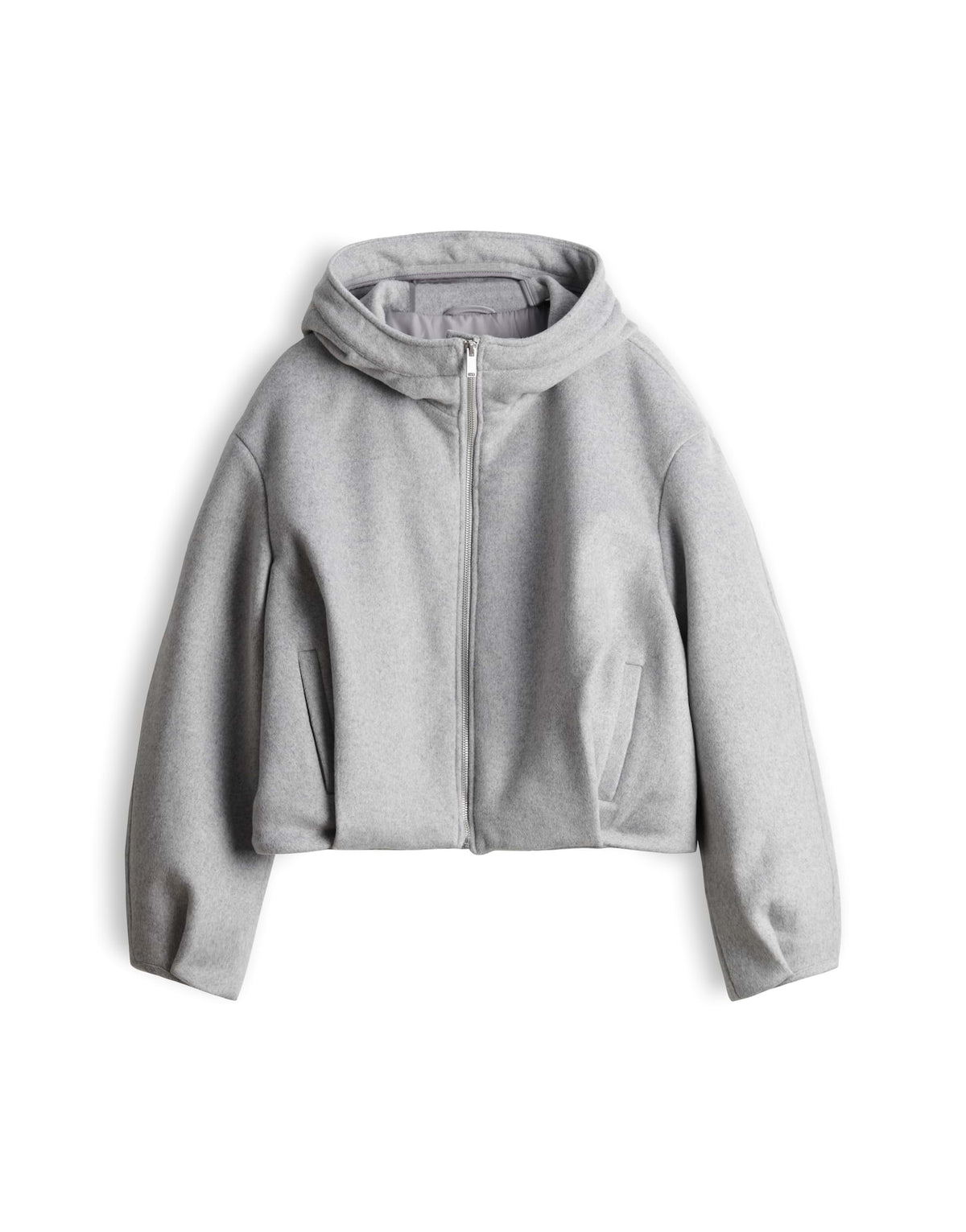 Wattierte Woll Double Jacke im Blouson Stil Regular Fit Halenso