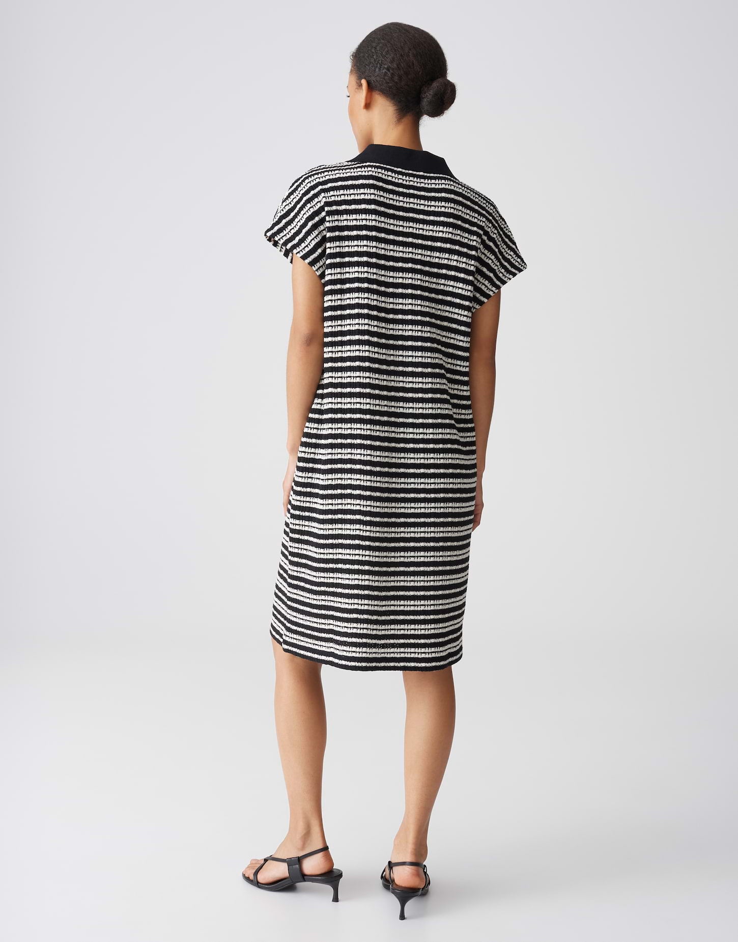 OPUS Gestreiftes Polokleid in Strick Optik Wary
