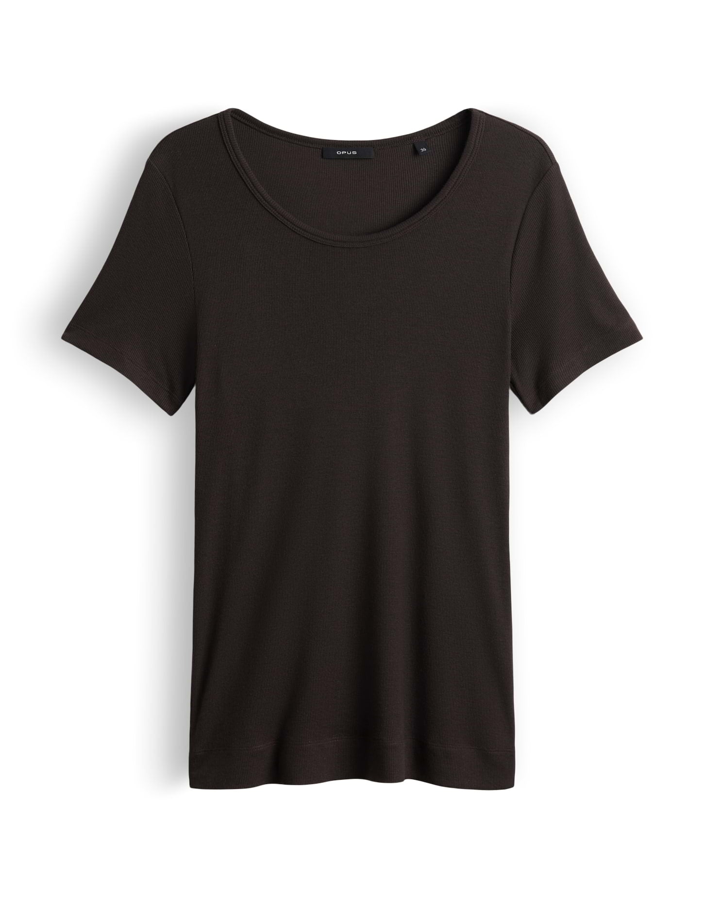 OPUS Feines Rippshirt Slim Fit Safin