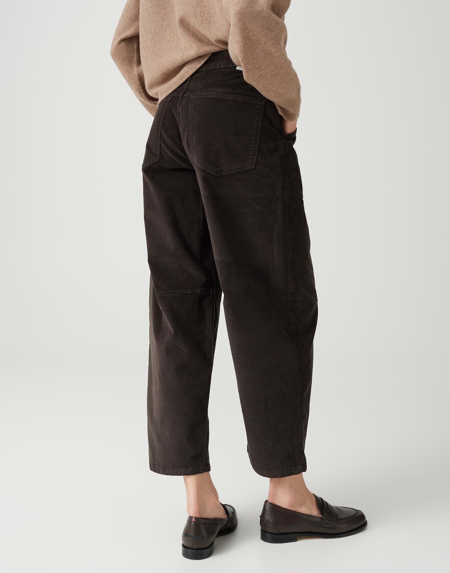Barrel Jeans aus Feincord Mid Rise Lissie boldi
