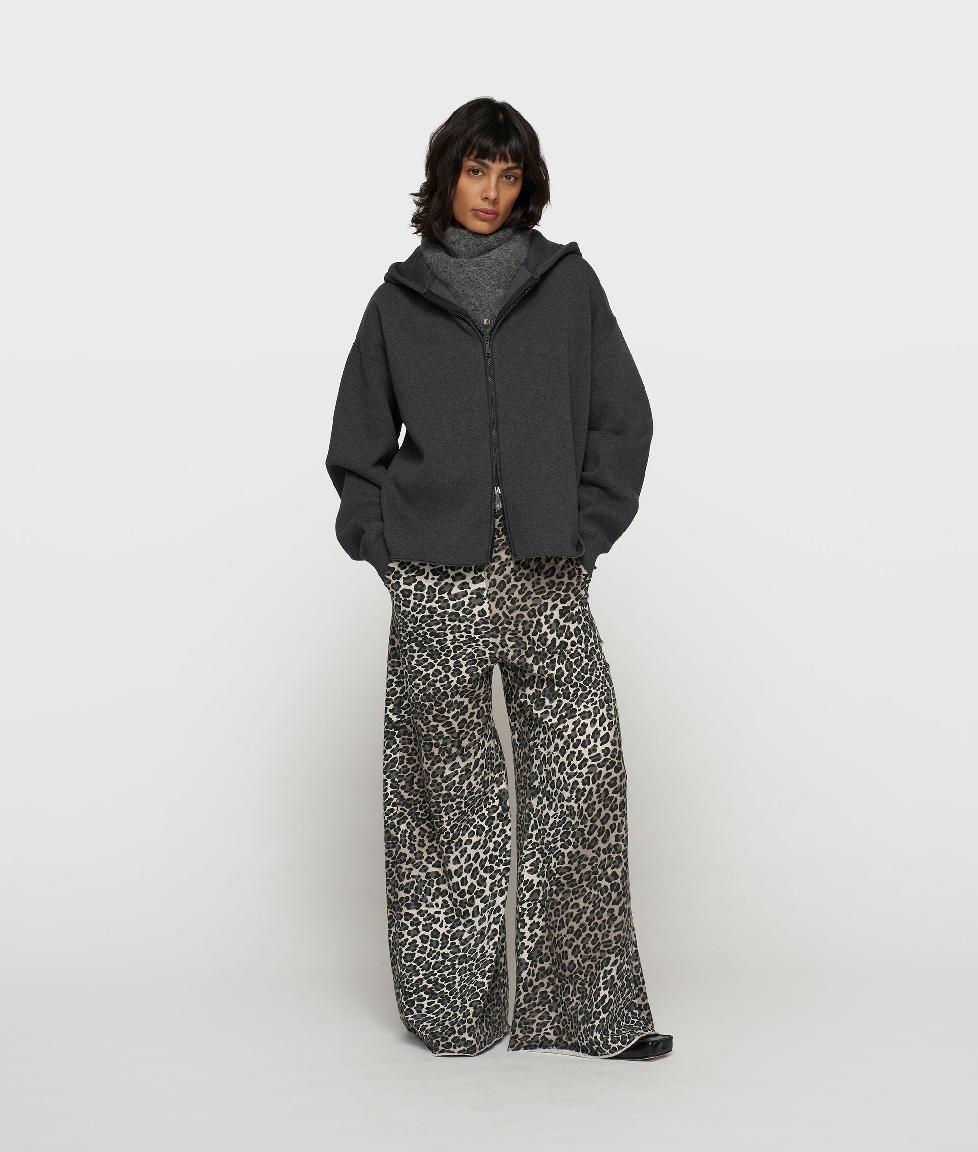 10DAYS Hose wide leg jogger leopard