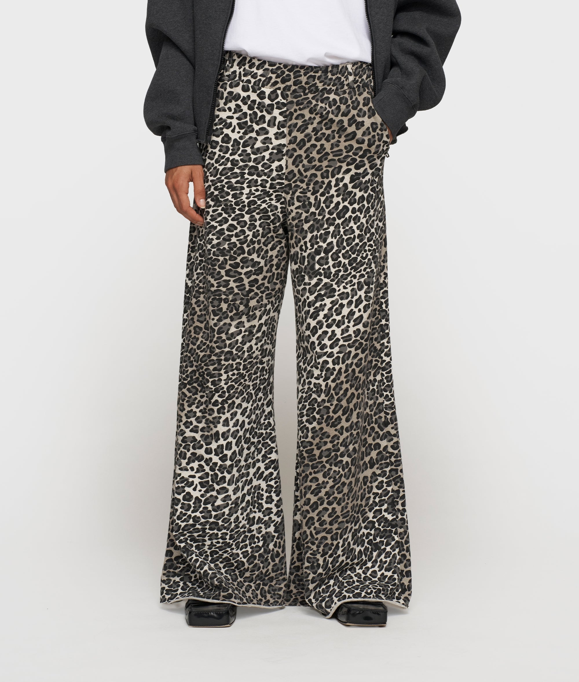 10DAYS Hose wide leg jogger leopard