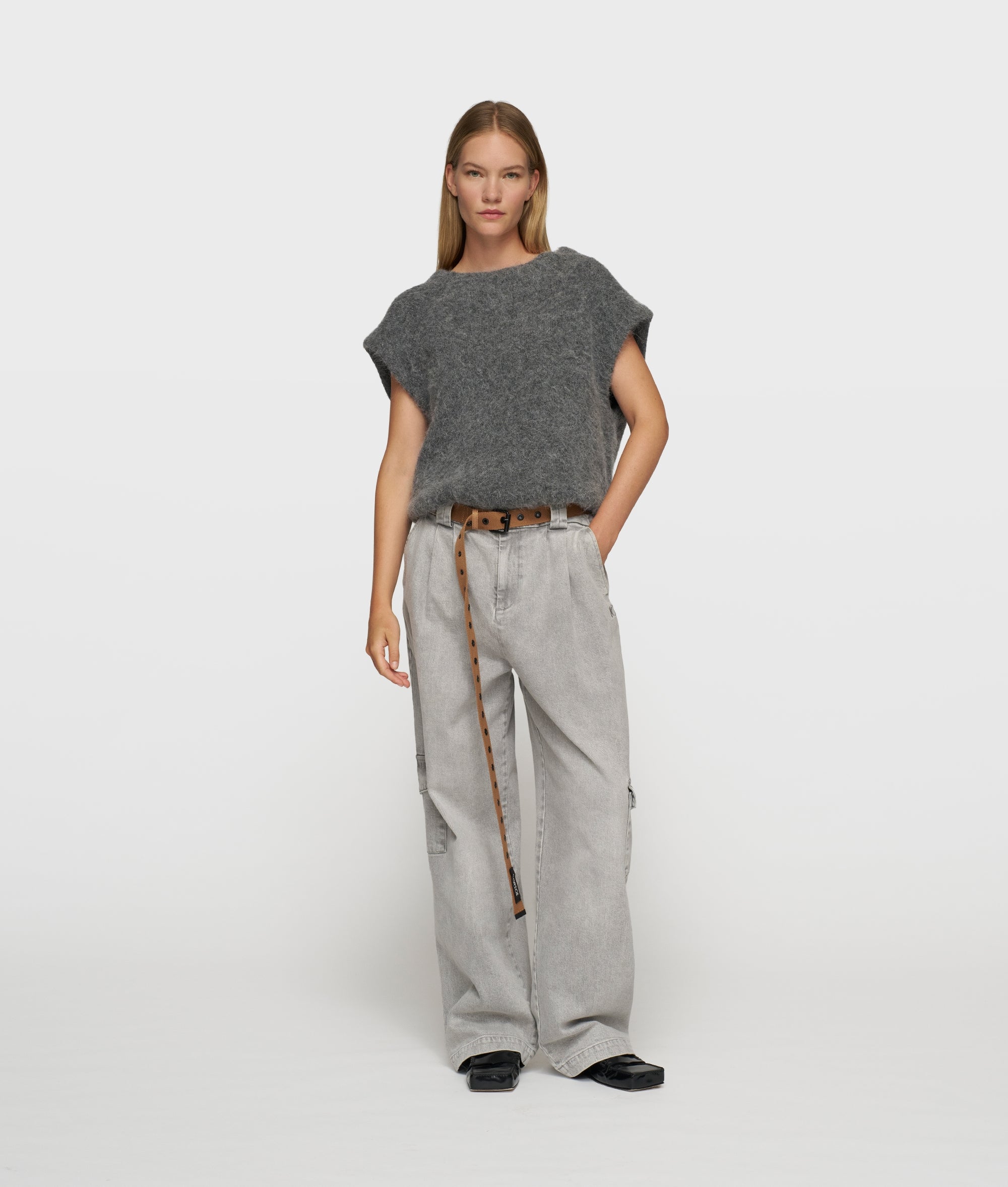 10Days Pullover balloon hairy knit top