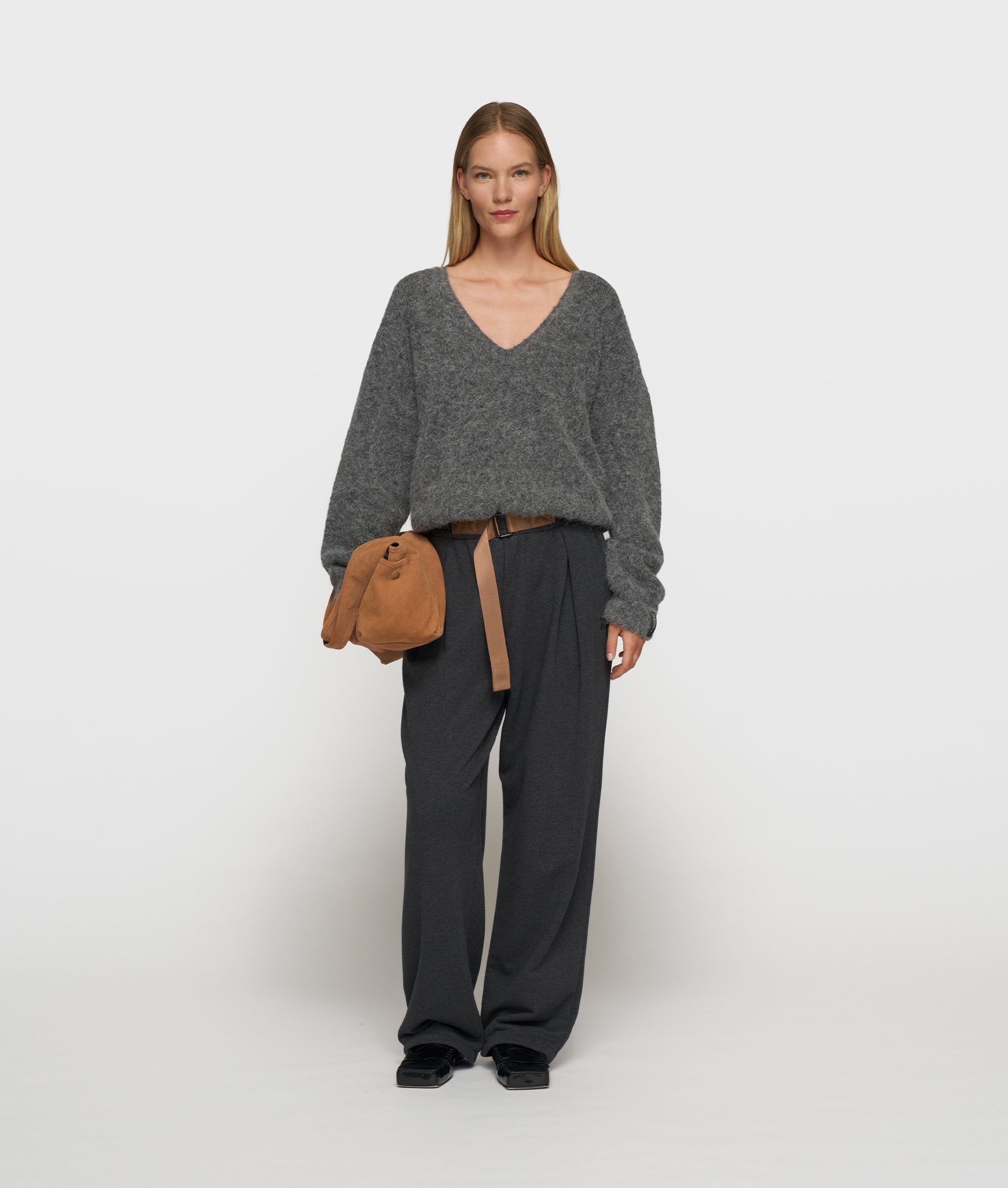 10Days pleat hairy knit sweater