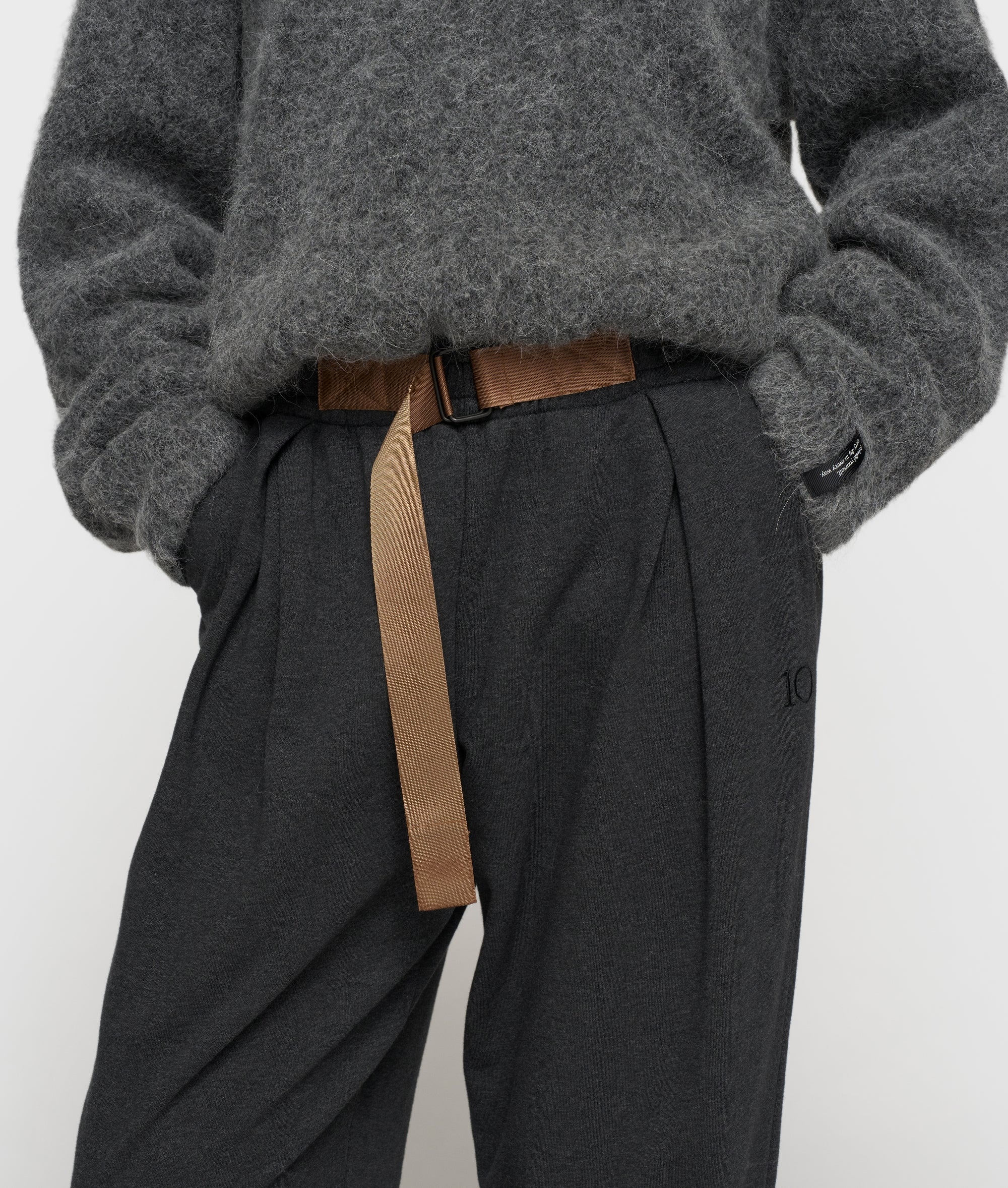 10Days pleat hairy knit sweater