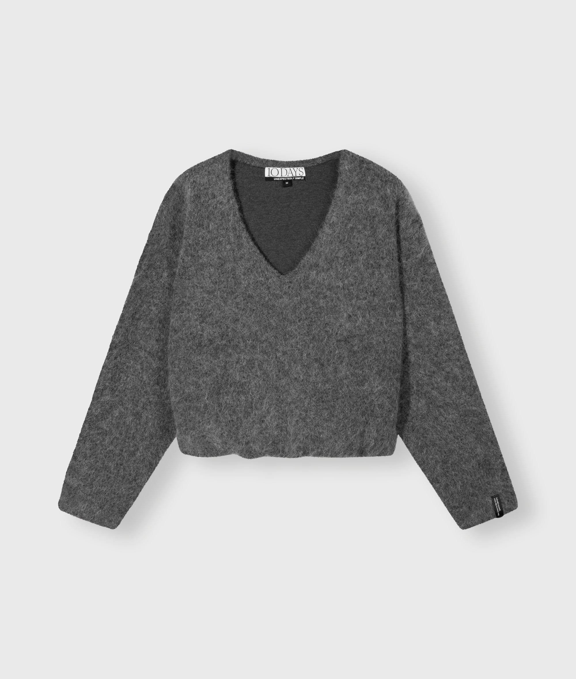 10Days pleat hairy knit sweater