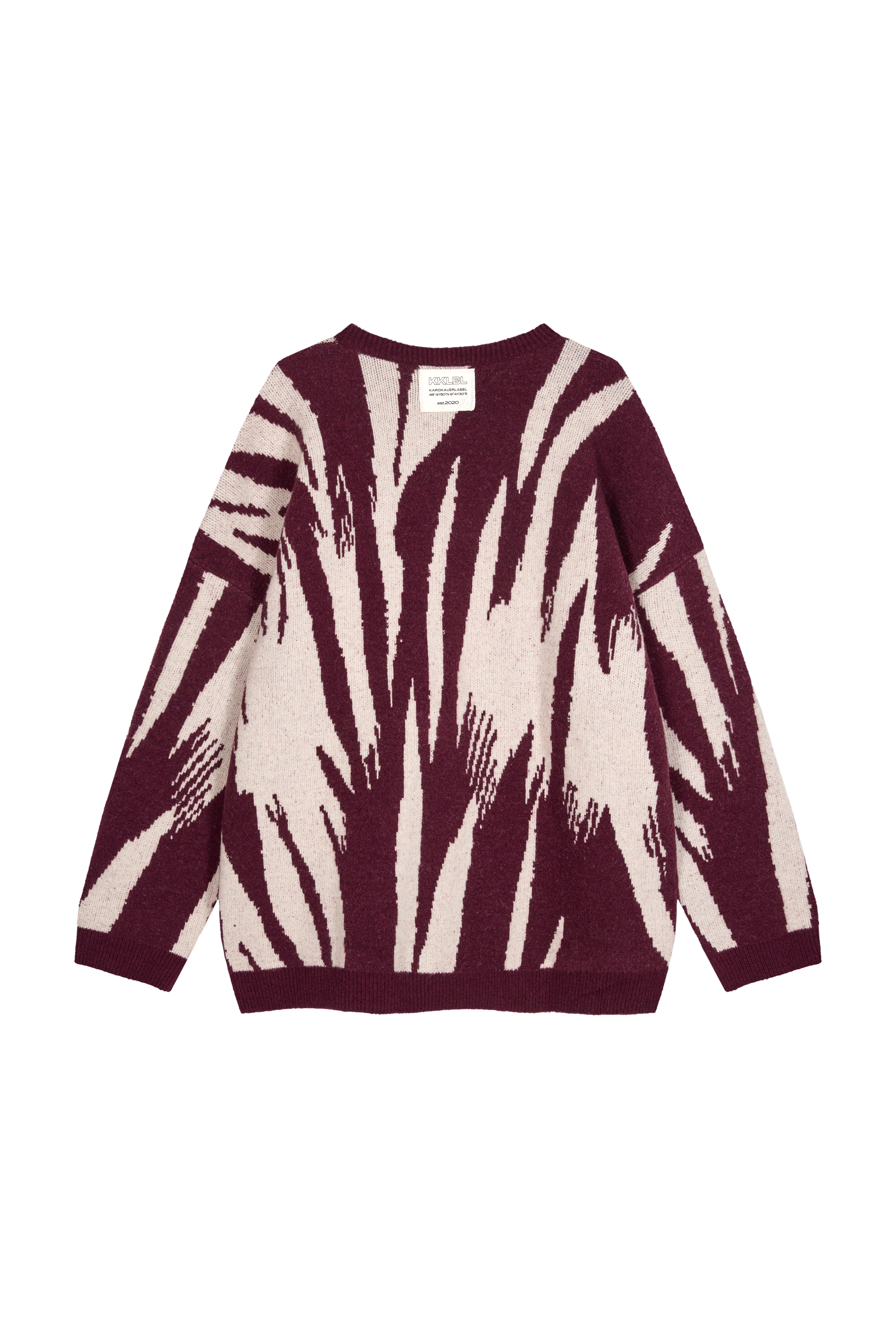 Karo Kauer Knit Sweater Graphic Plum