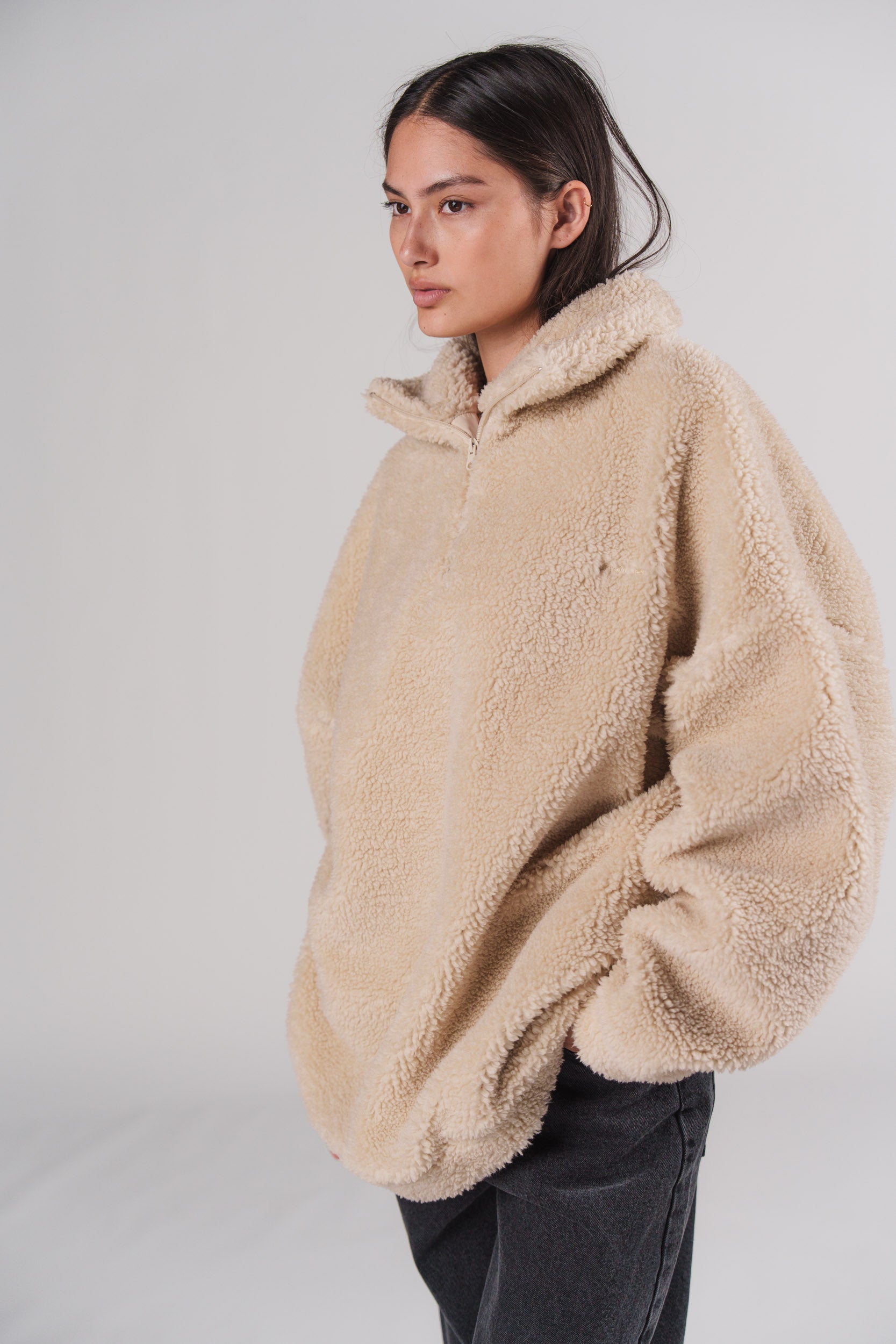 Karo Kauer Teddy Half Zip Sweater