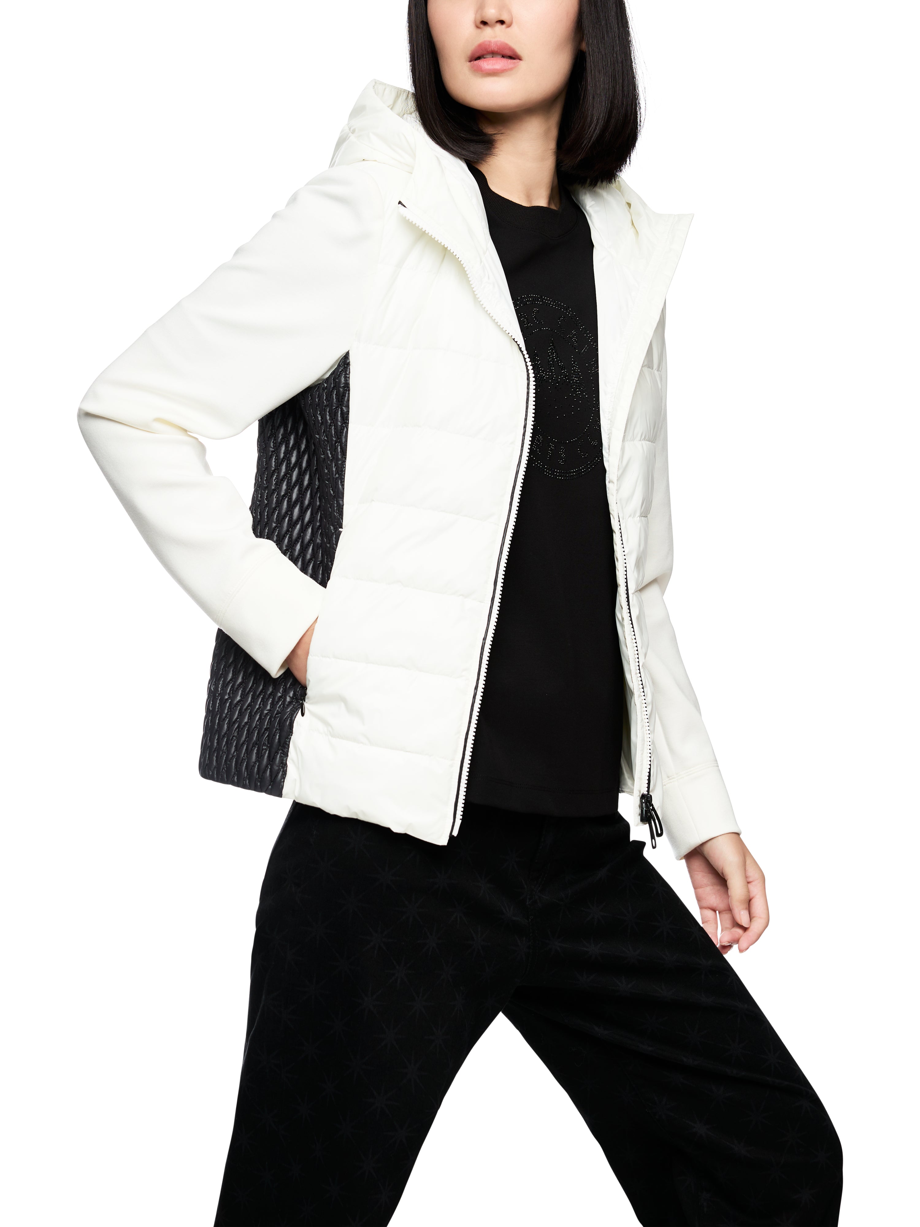 Marc Cain Jacke mit Fake-Daune und Kapuze